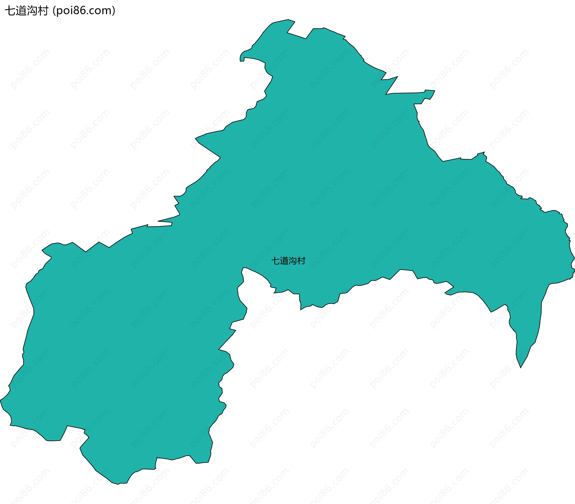 七道沟村边界地图