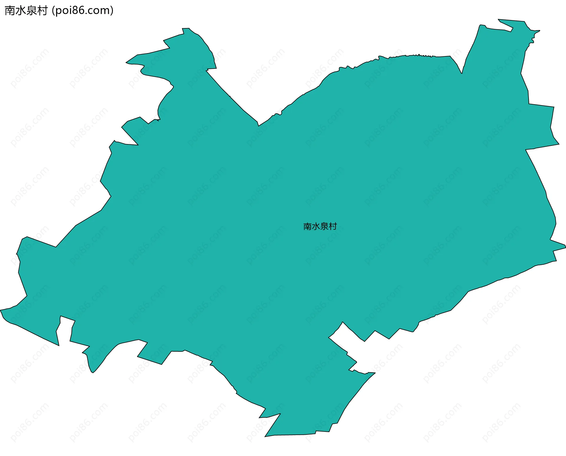 南水泉村边界地图