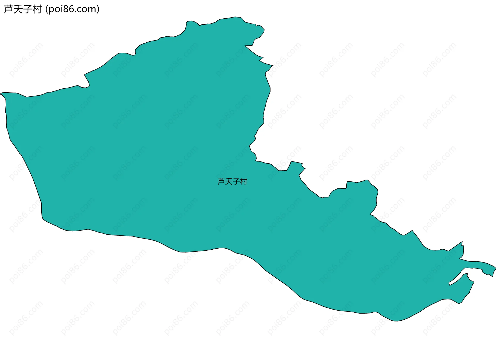 芦夭子村边界地图