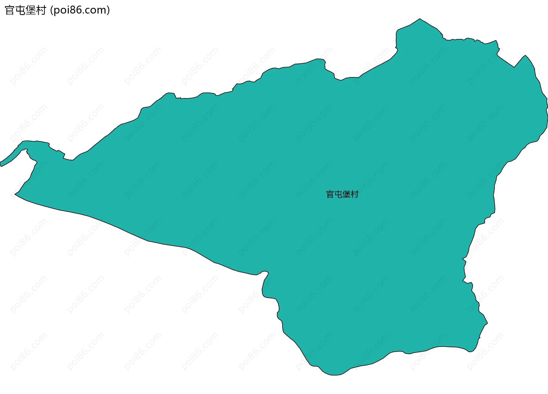 官屯堡村边界地图