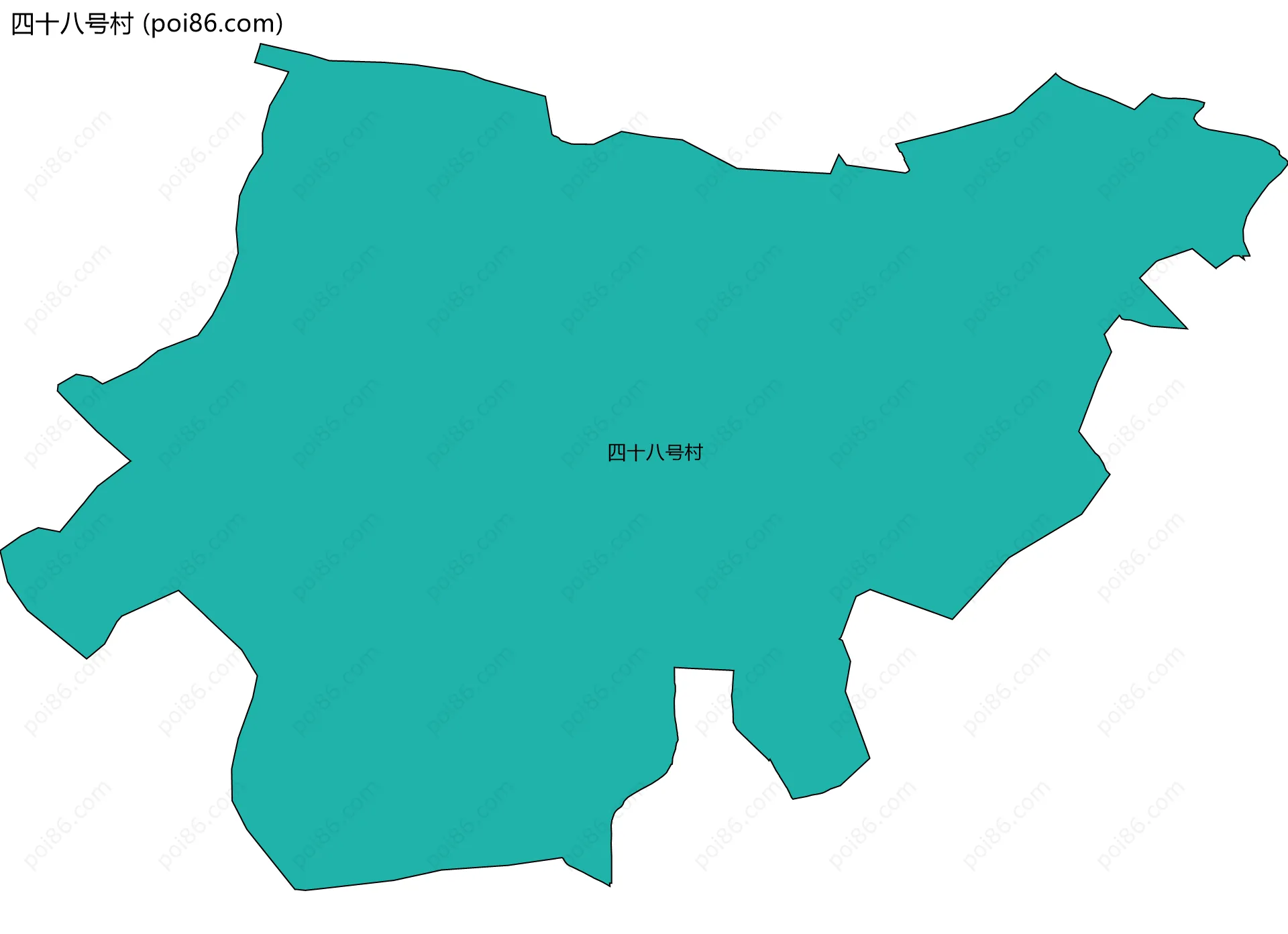 四十八号村边界地图