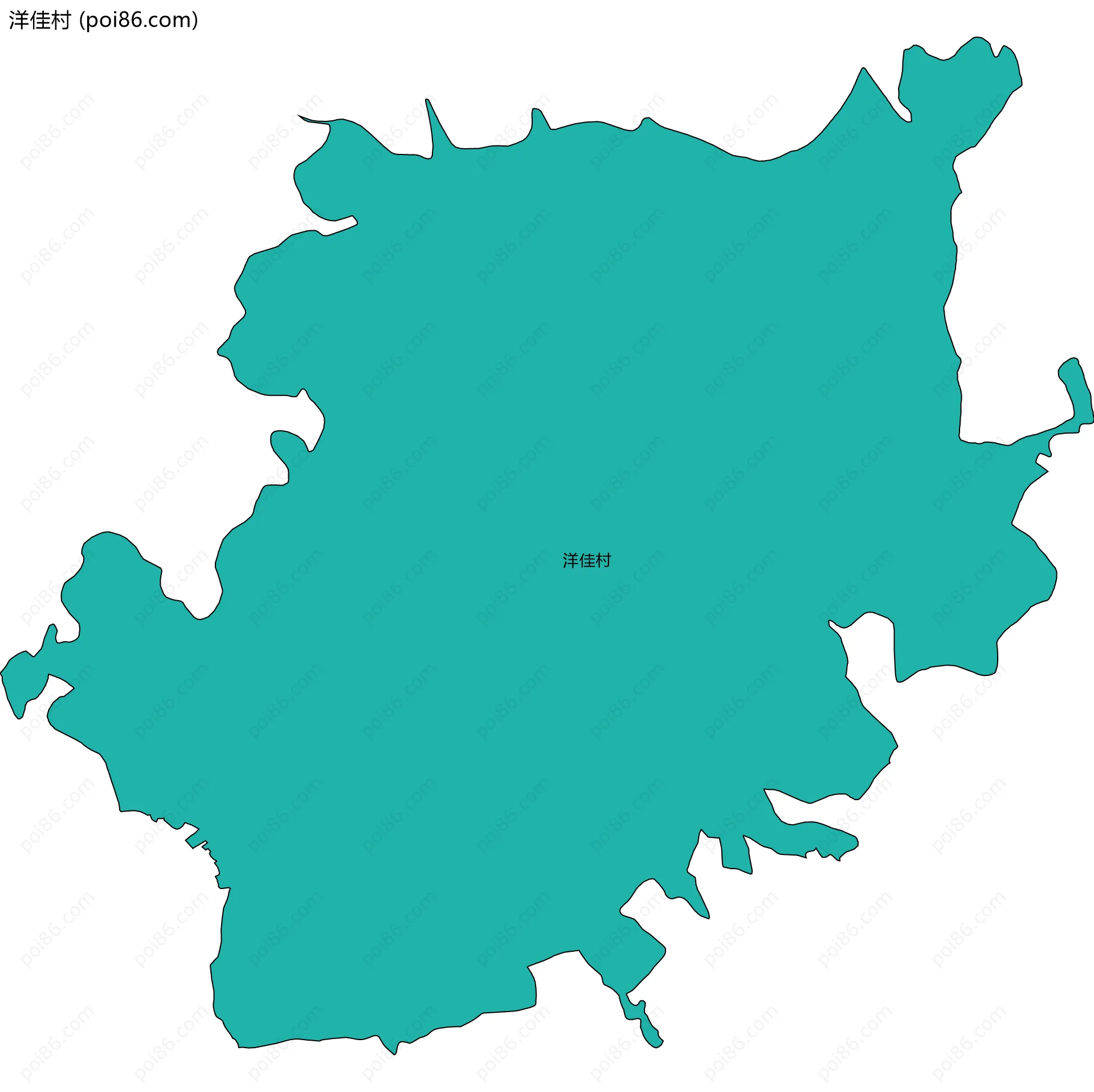 洋佳村边界地图
