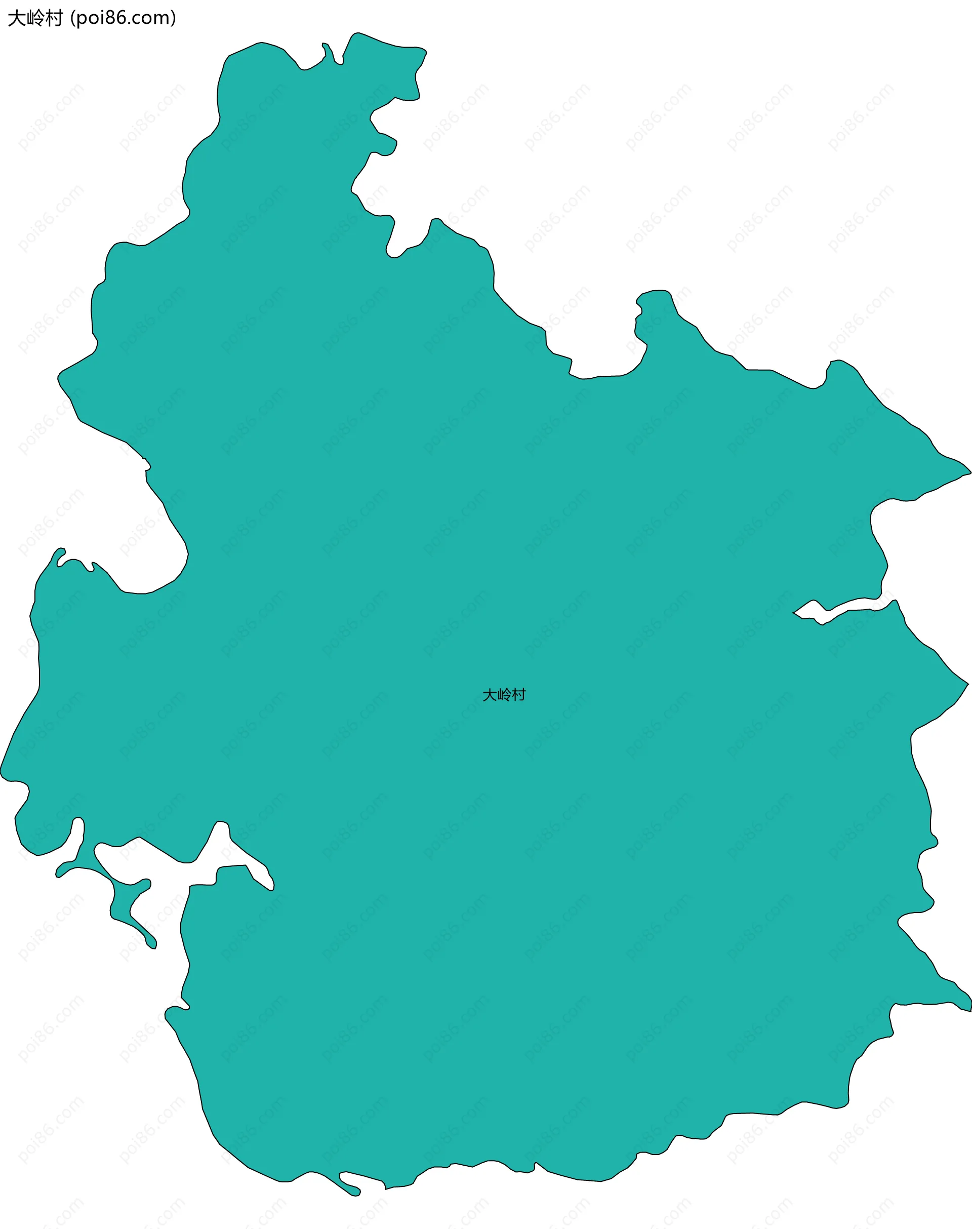 大岭村边界地图