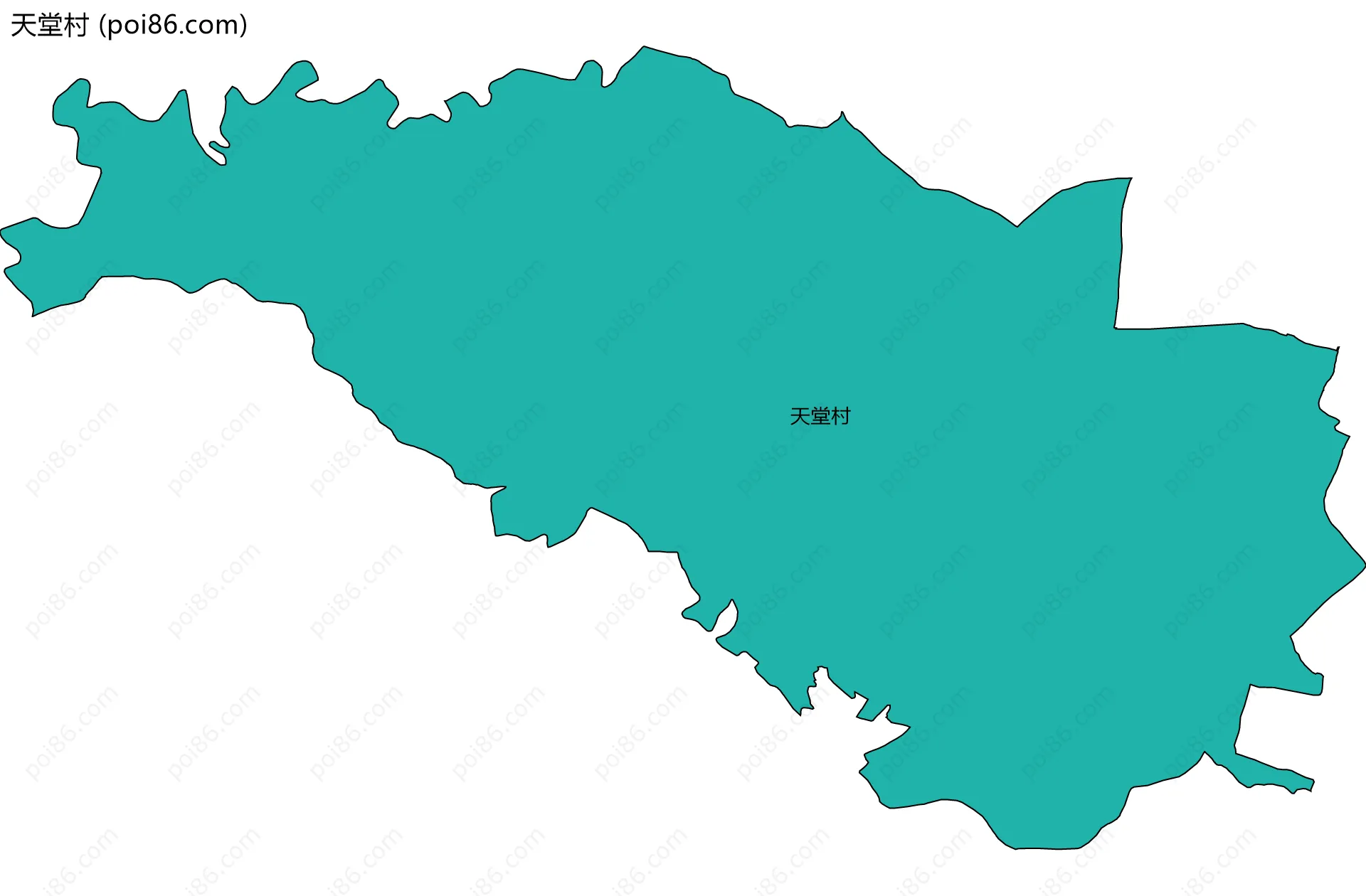 天堂村边界地图