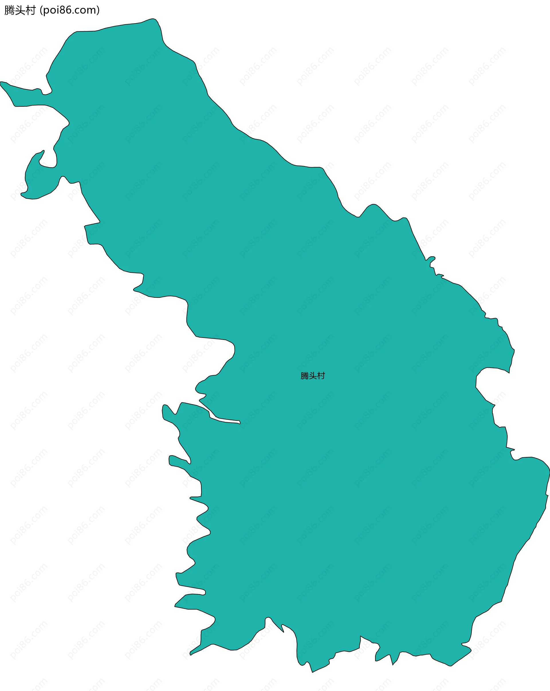 腾头村边界地图