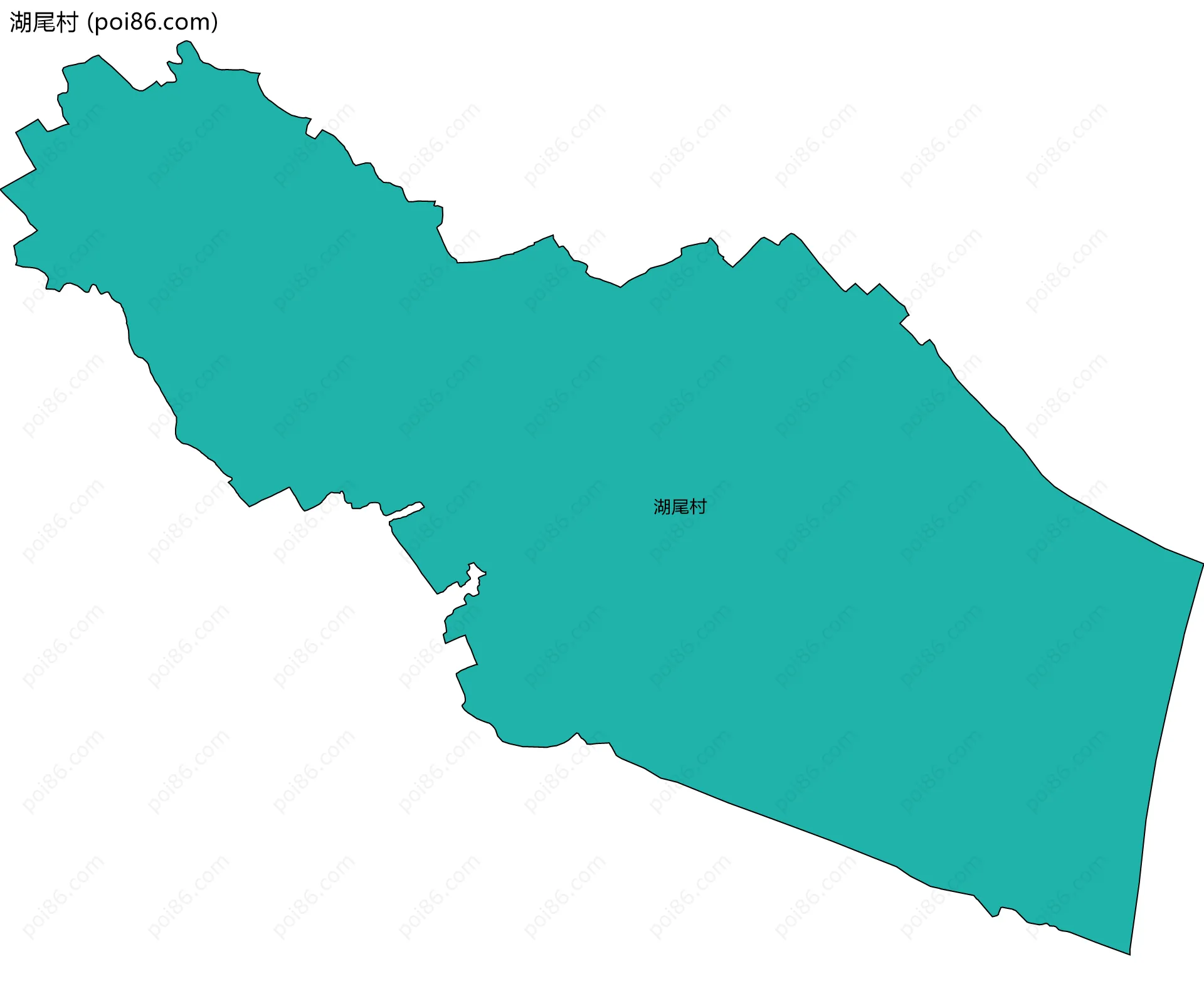 湖尾村边界地图