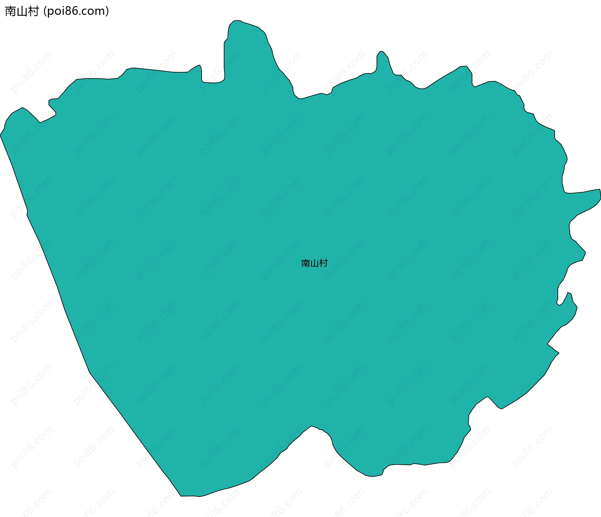 南山村边界地图