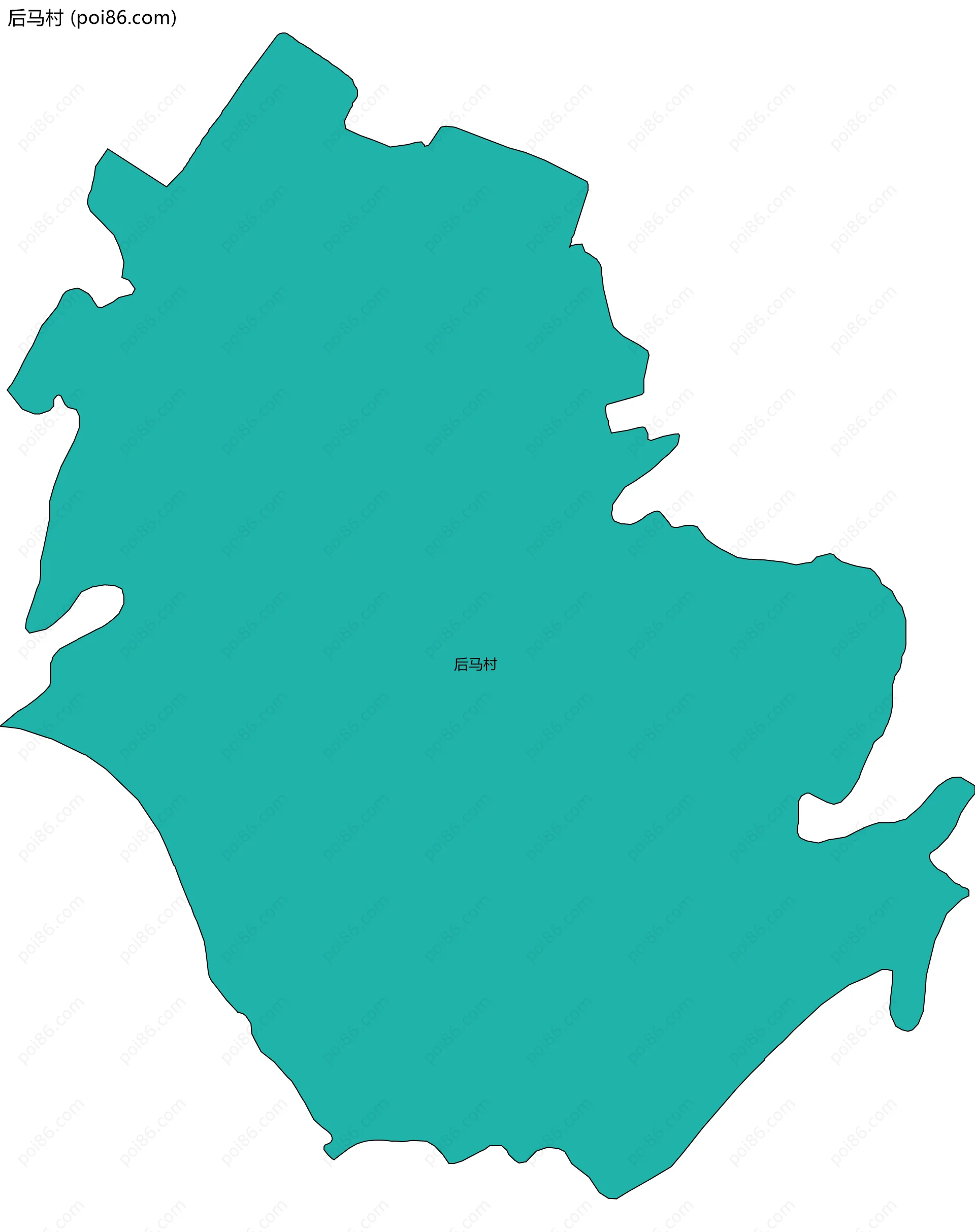 后马村边界地图