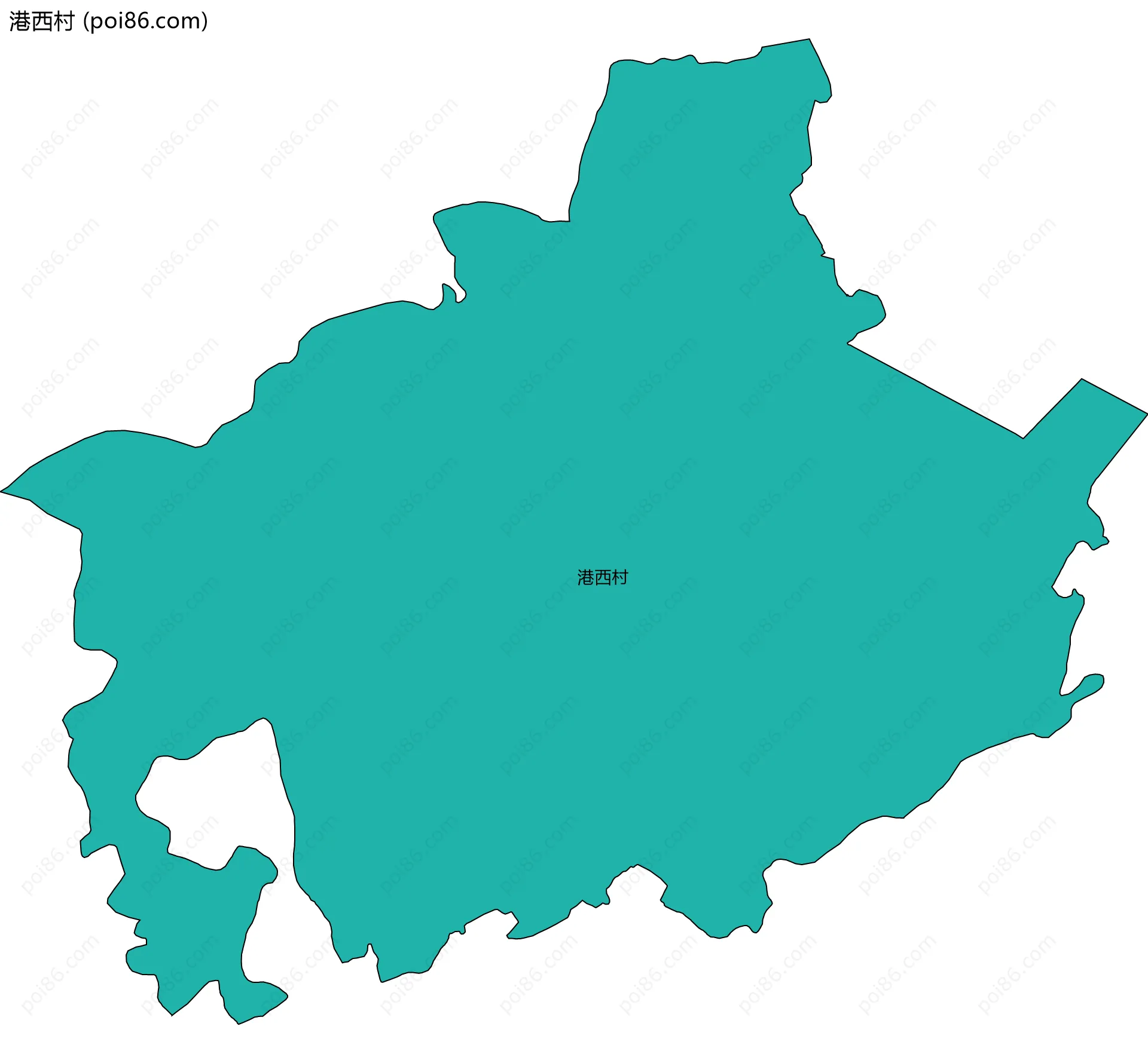 港西村边界地图