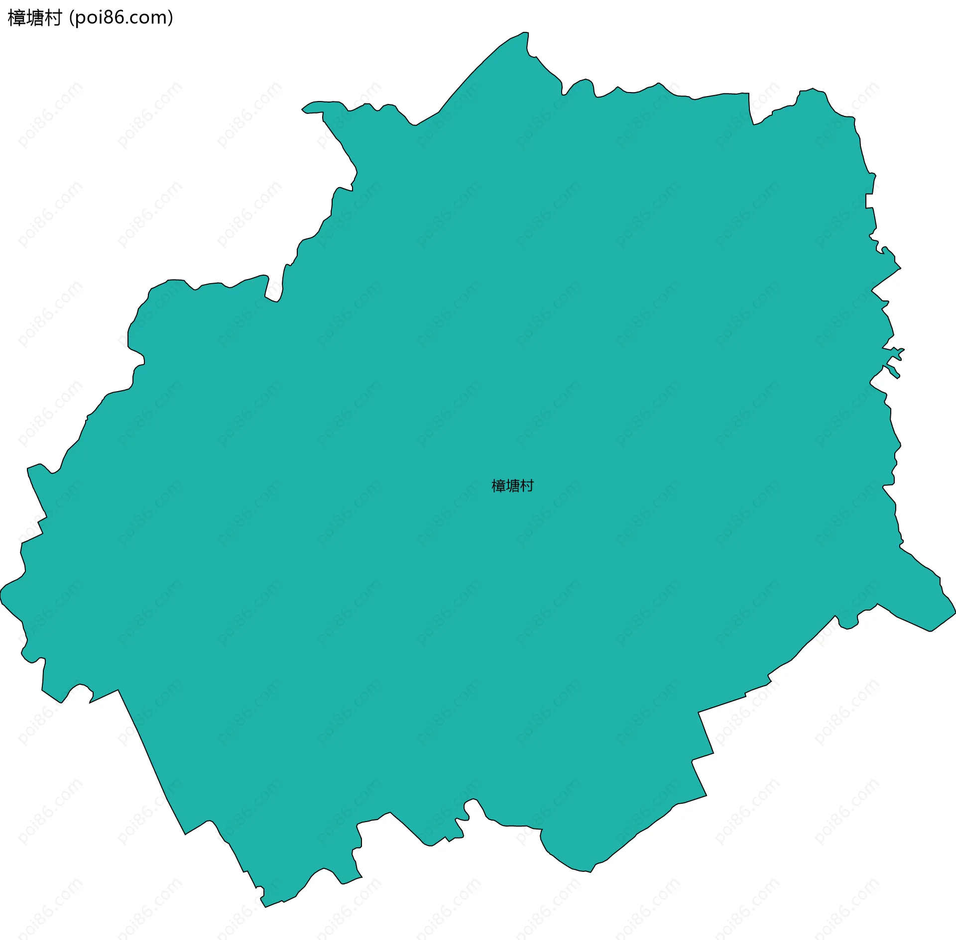 樟塘村边界地图