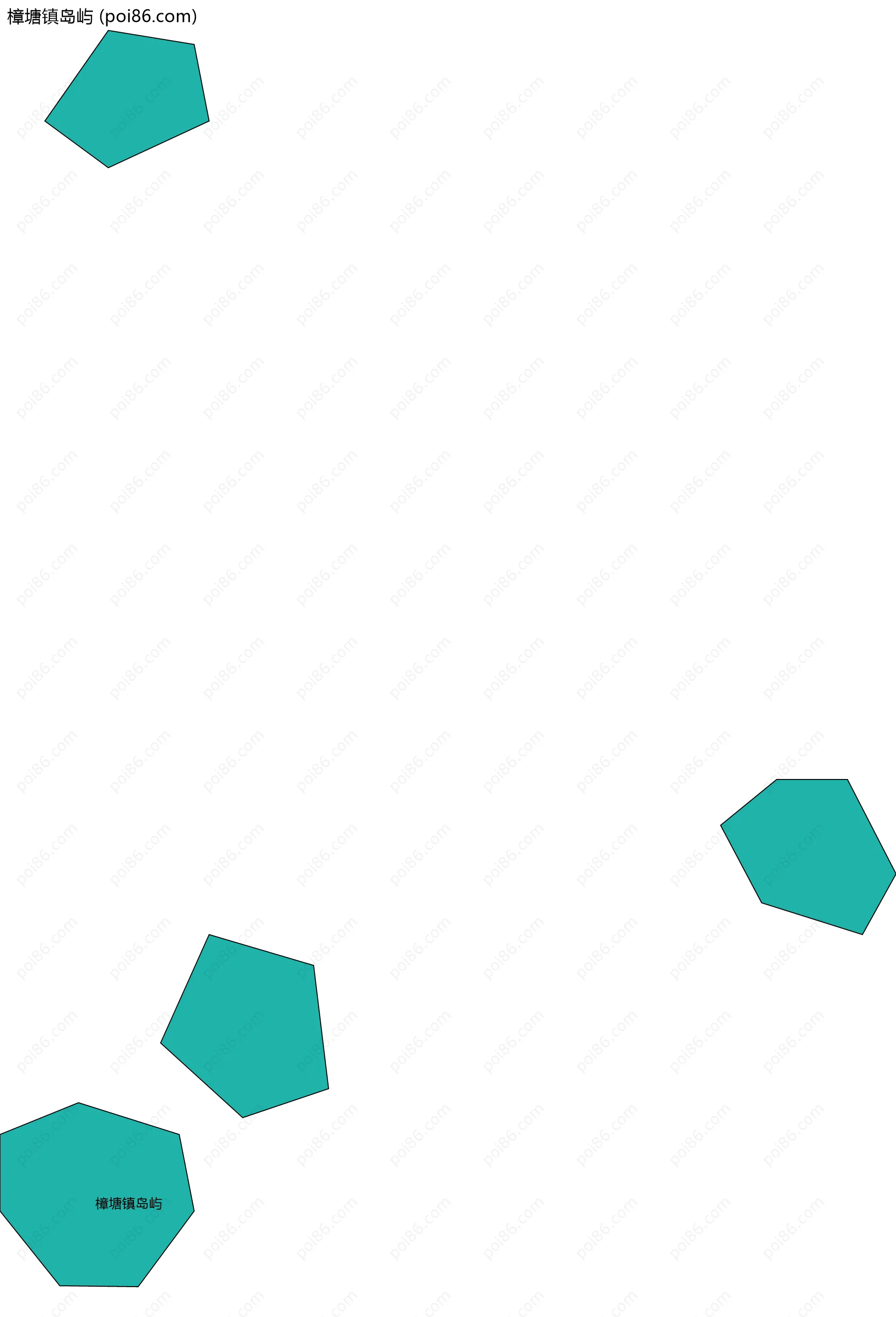 樟塘镇岛屿边界地图