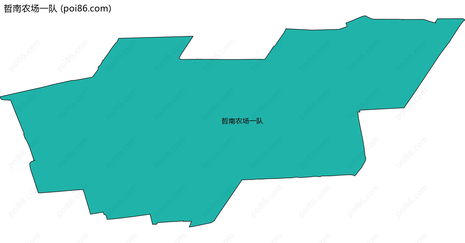 哲南农场一队边界地图