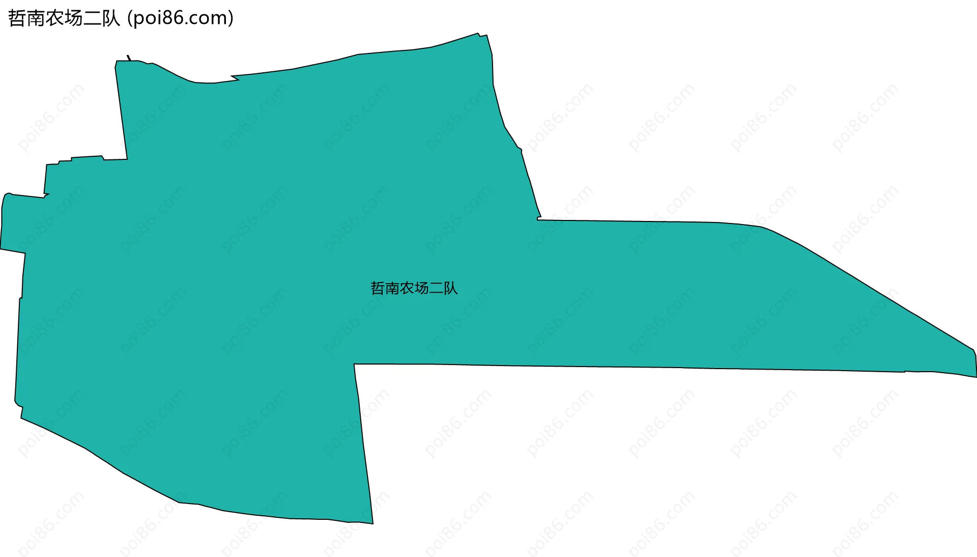 哲南农场二队边界地图