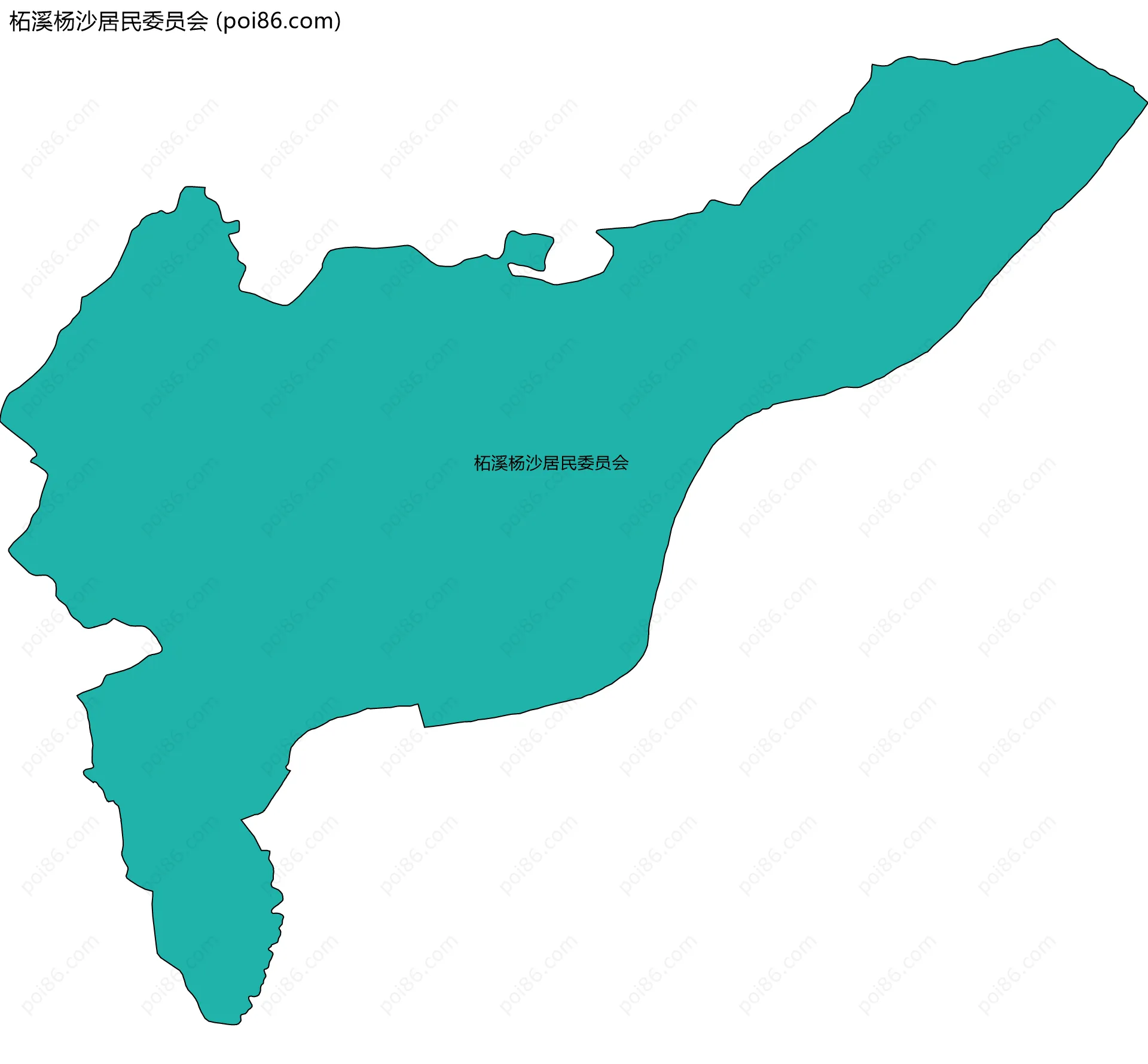 柘溪杨沙居民委员会边界地图