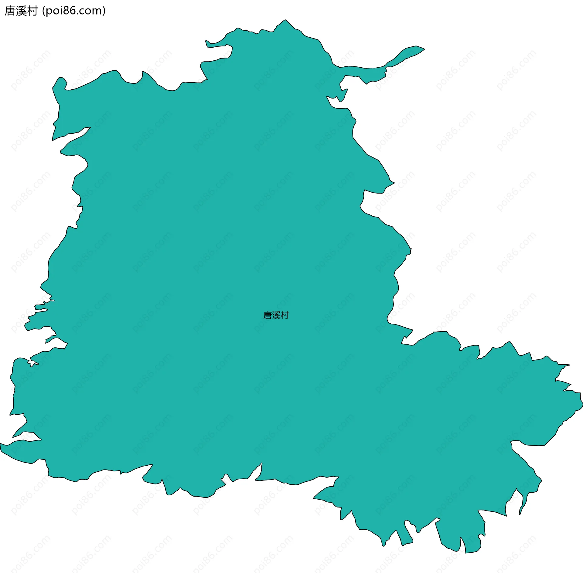 唐溪村边界地图