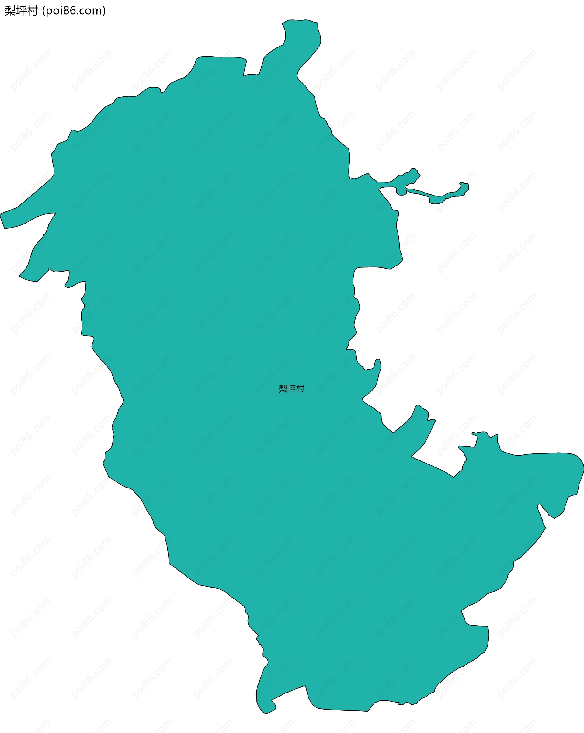 梨坪村边界地图