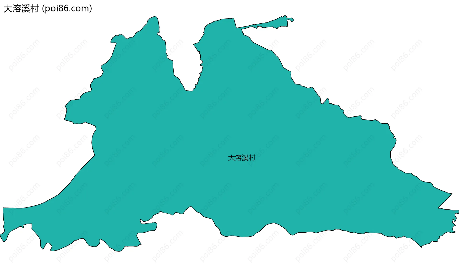 大溶溪村边界地图
