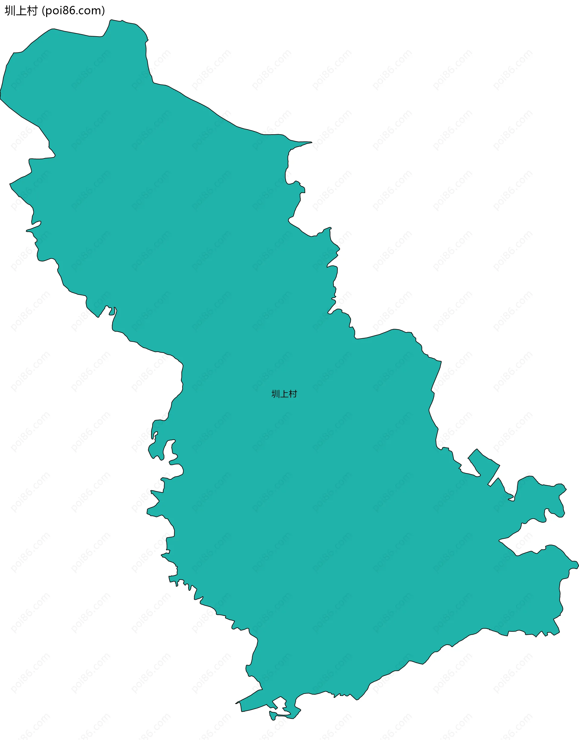 圳上村边界地图