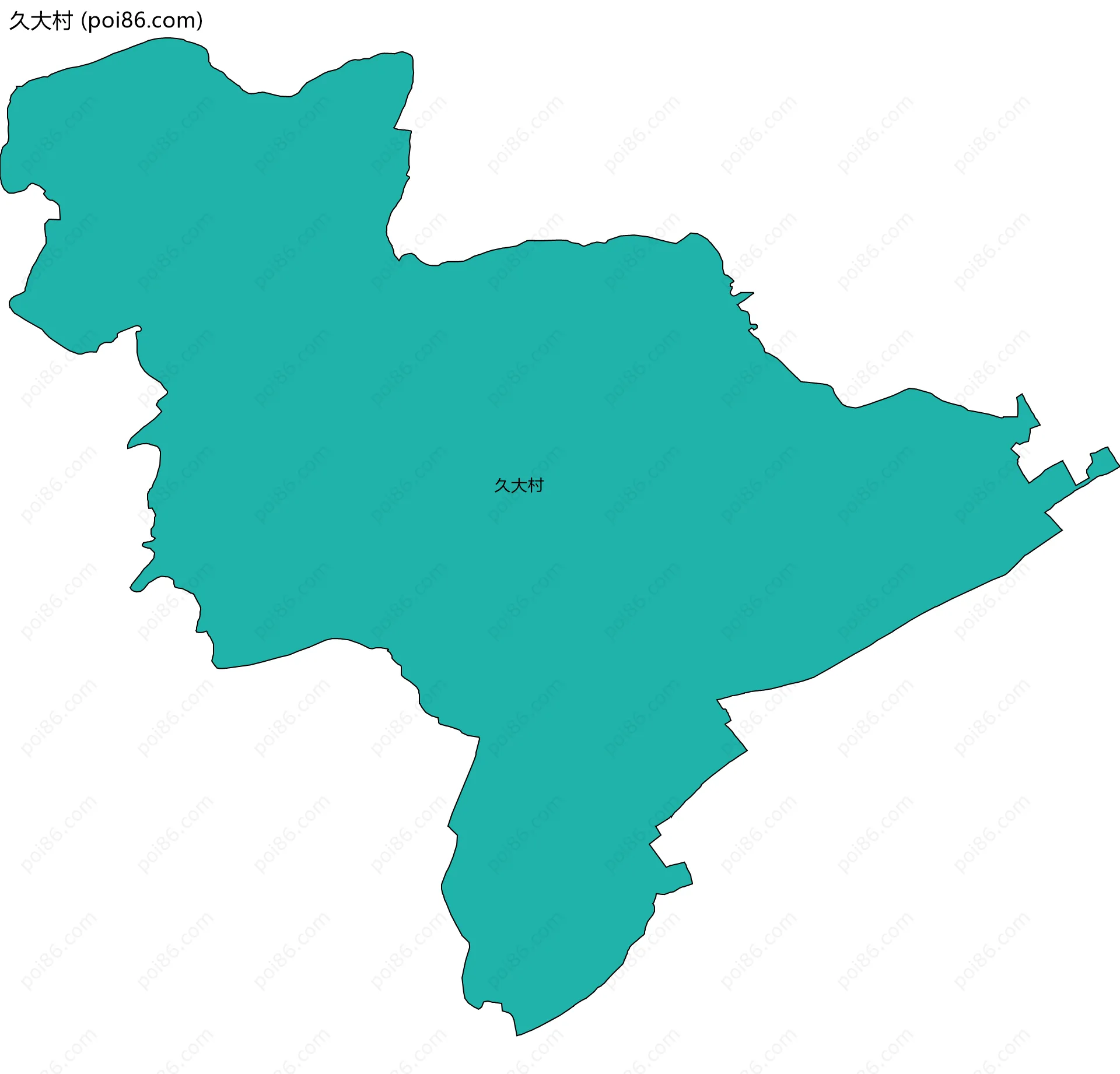 久大村边界地图