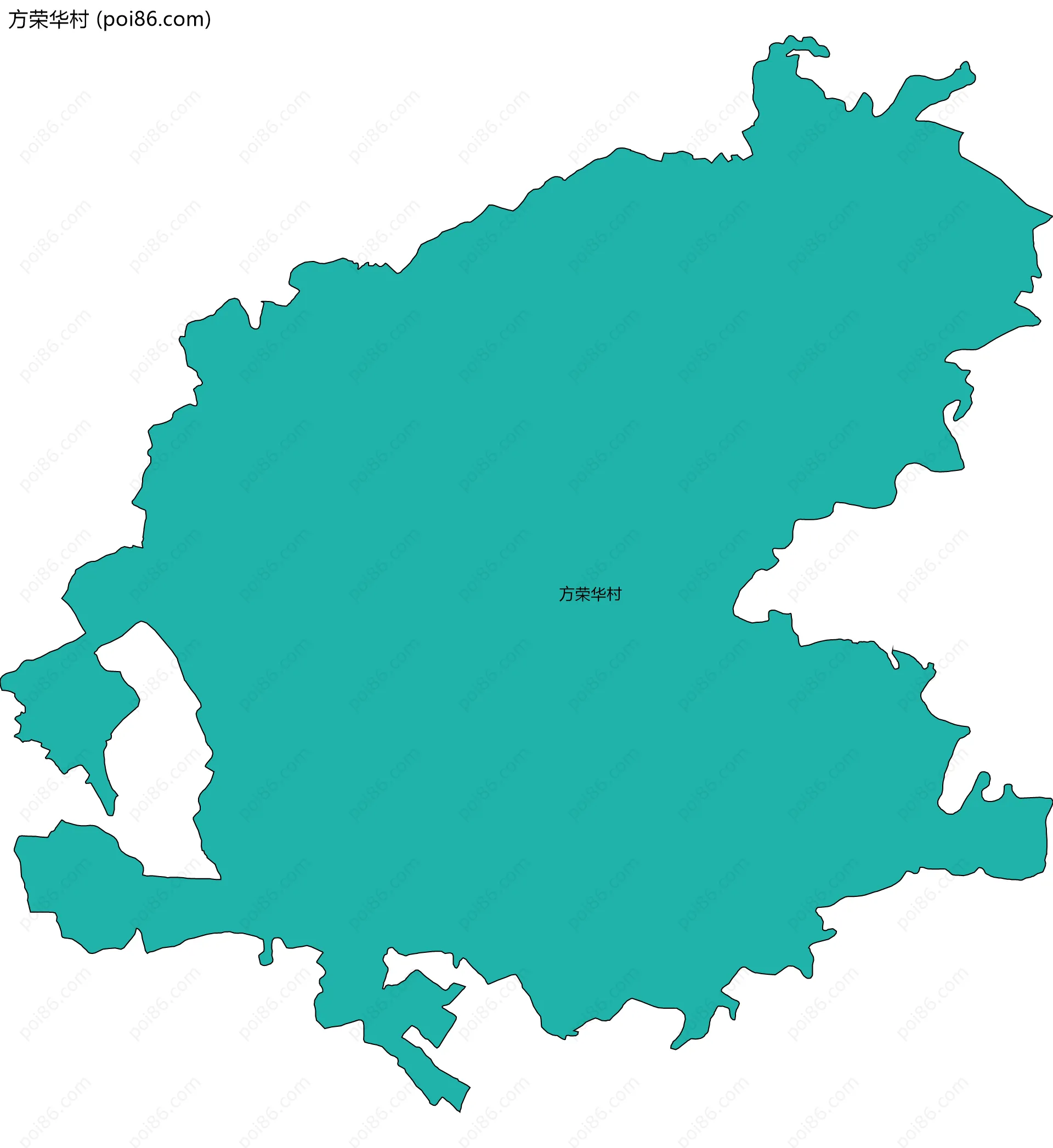 方荣华村边界地图