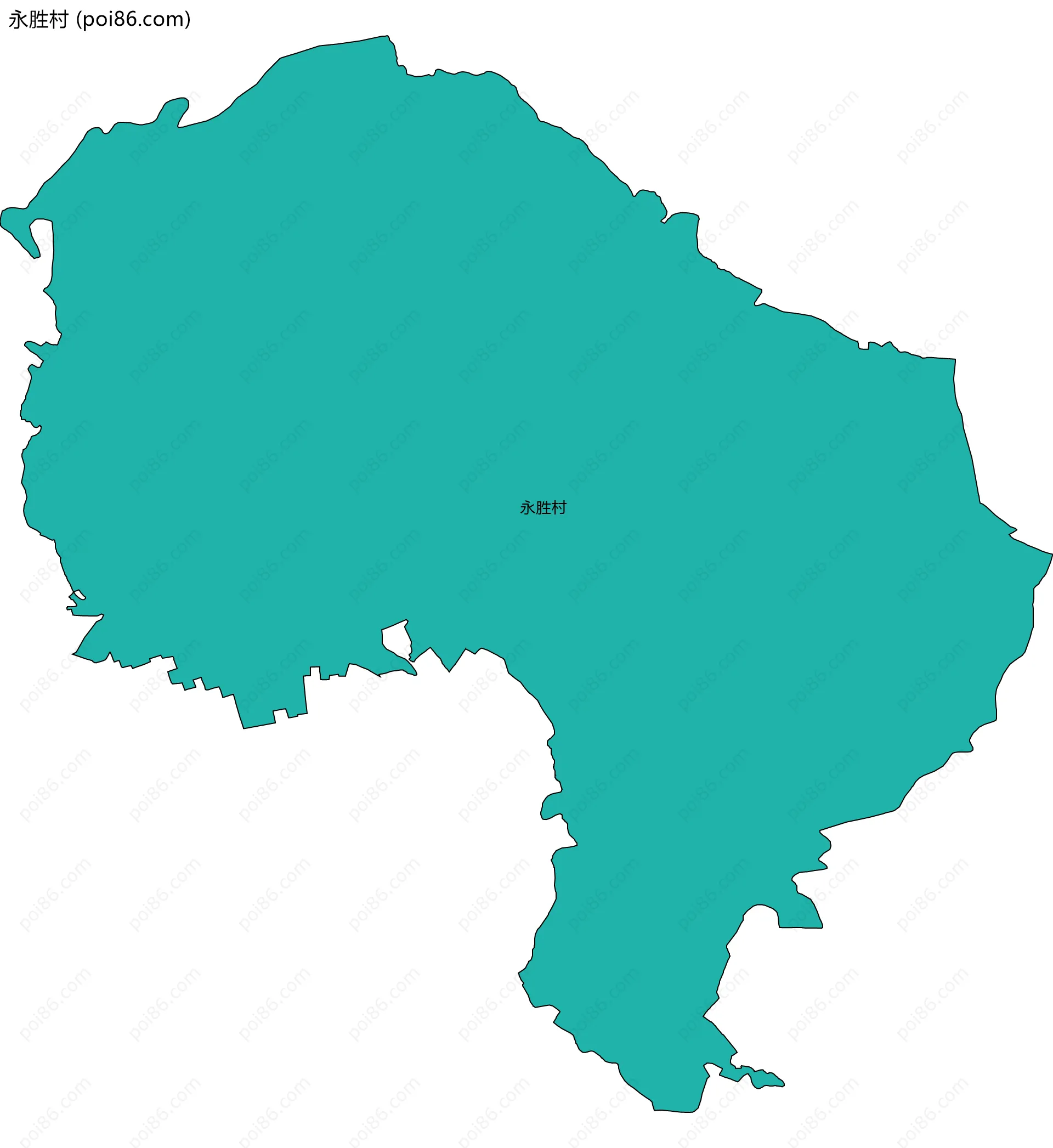 永胜村边界地图