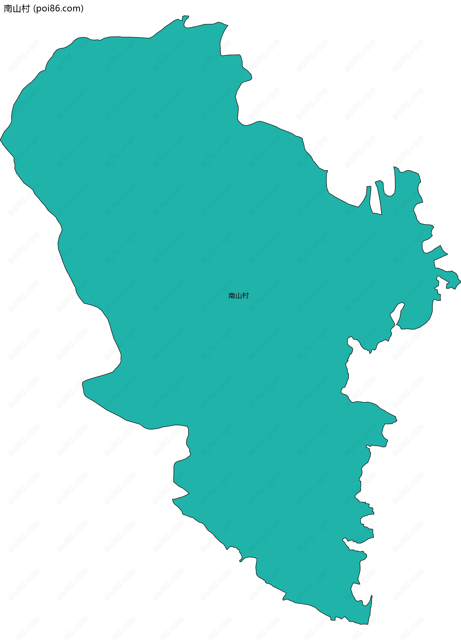 南山村边界地图