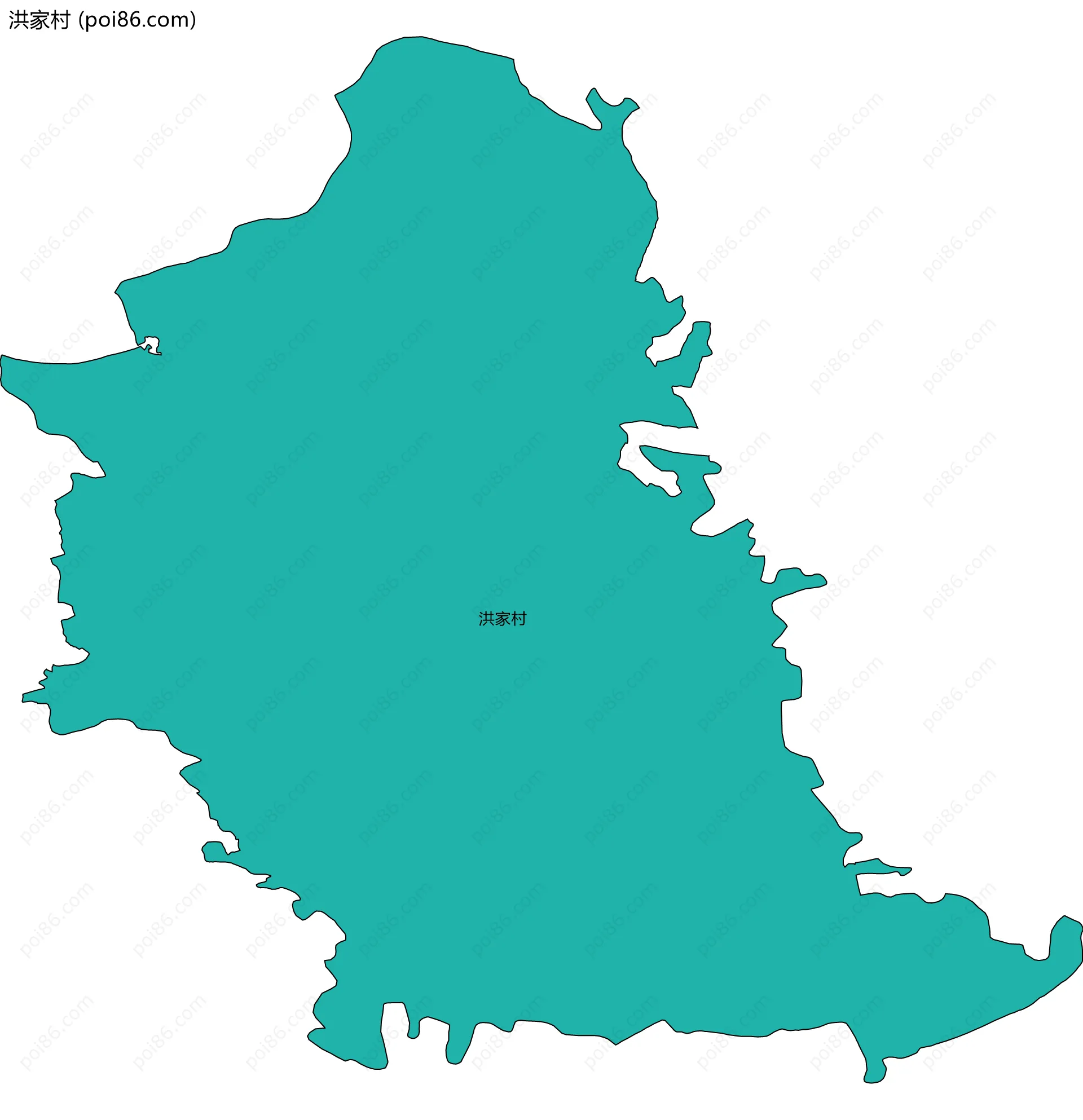 洪家村边界地图