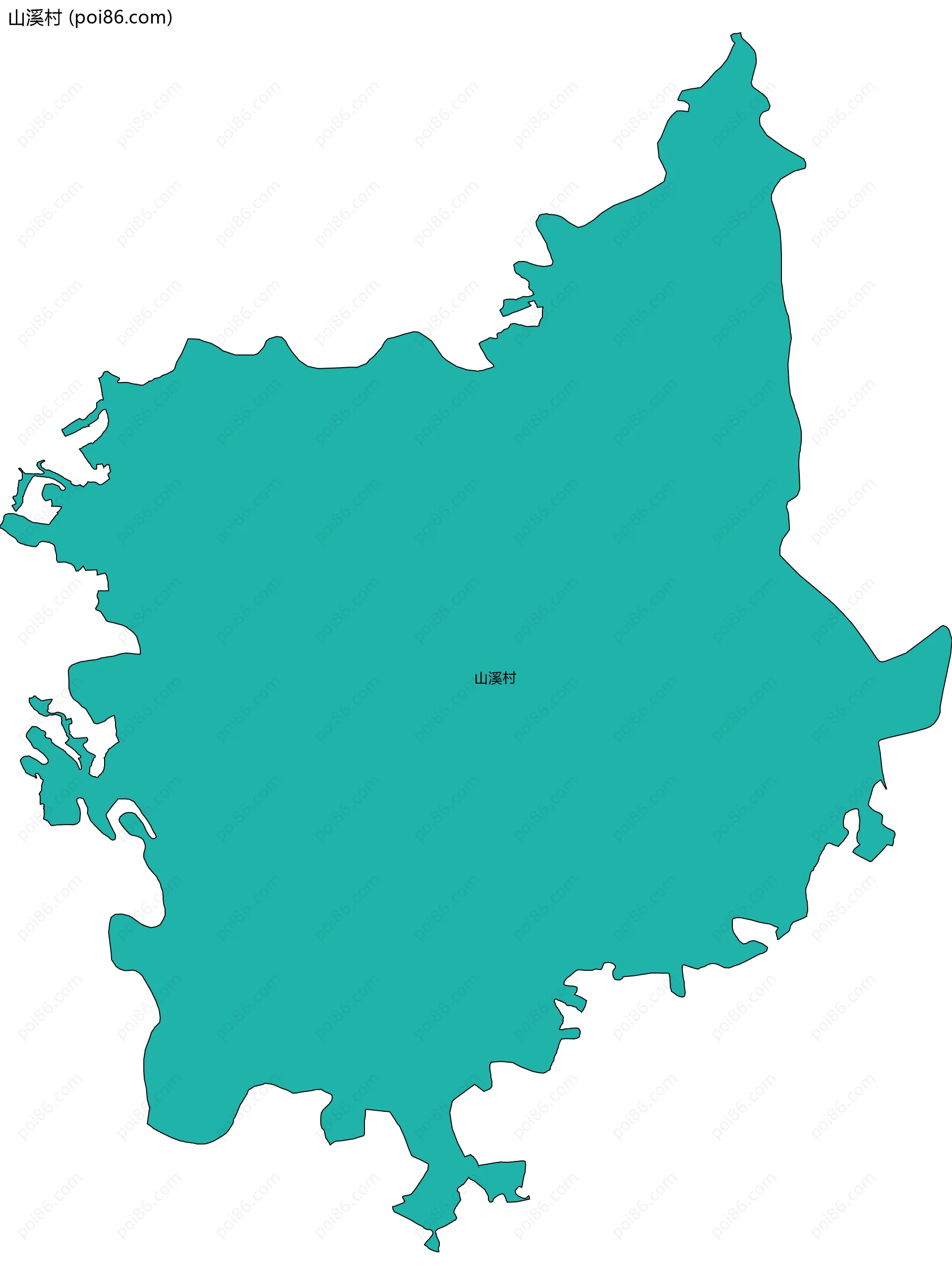 山溪村边界地图