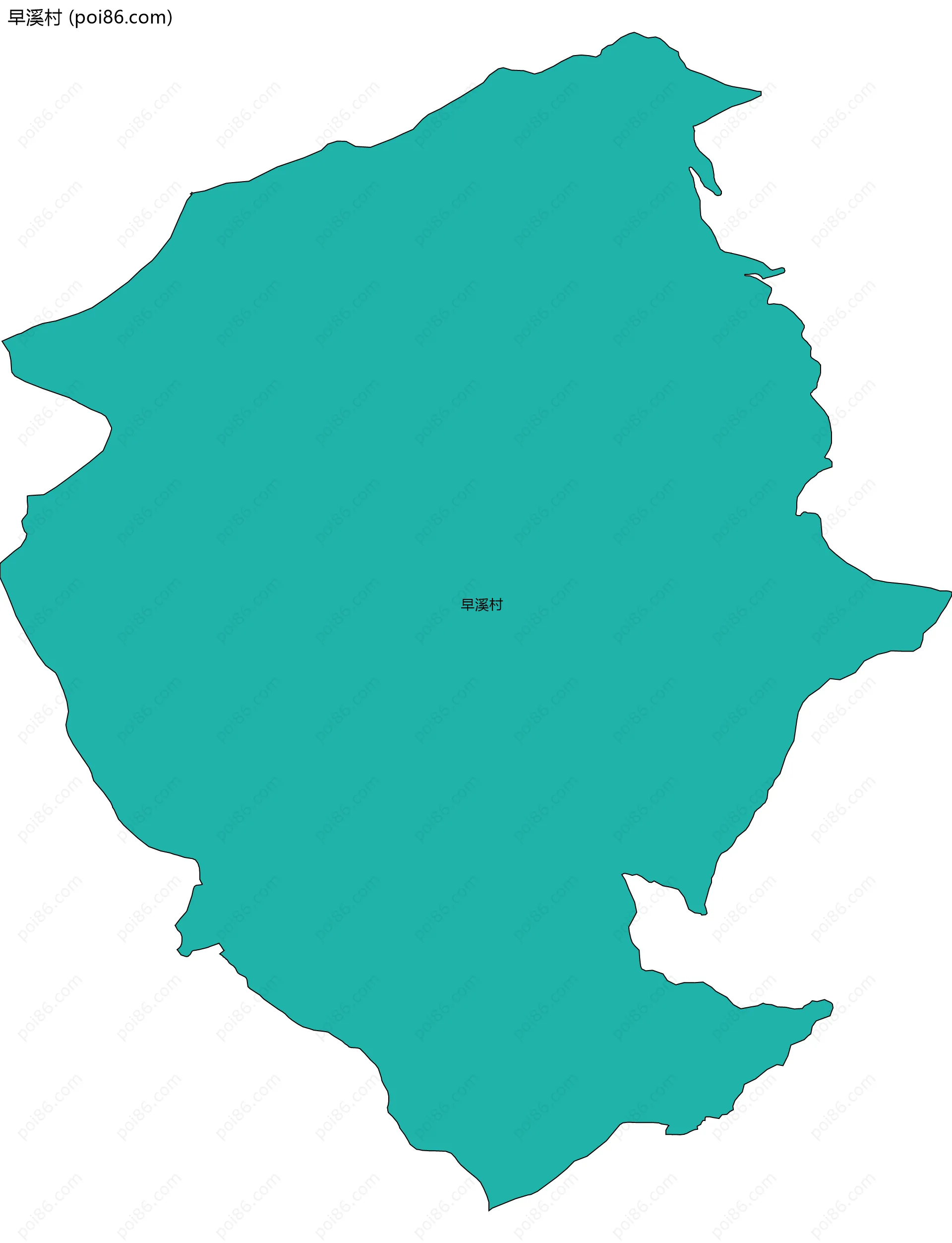 早溪村边界地图