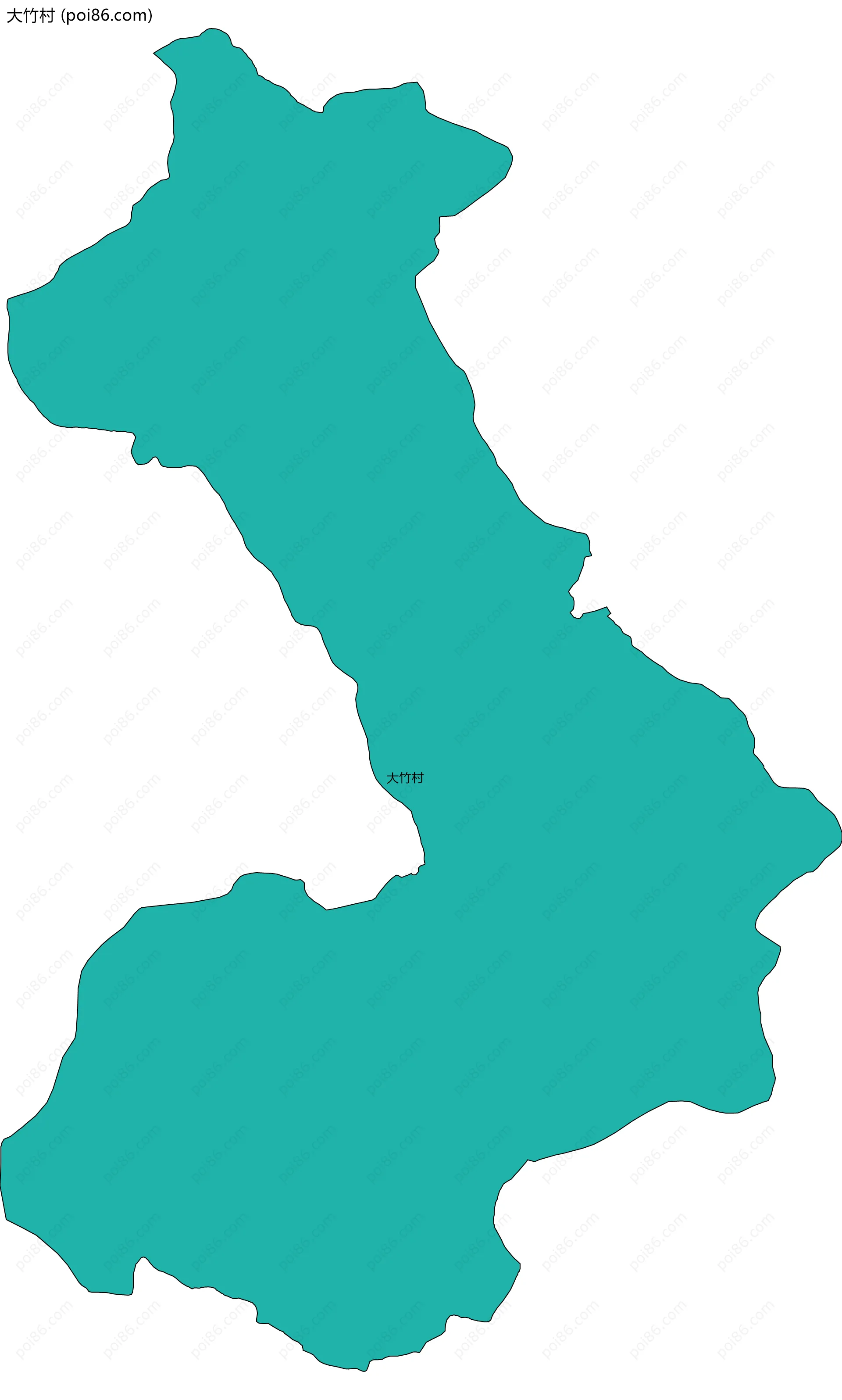 大竹村边界地图