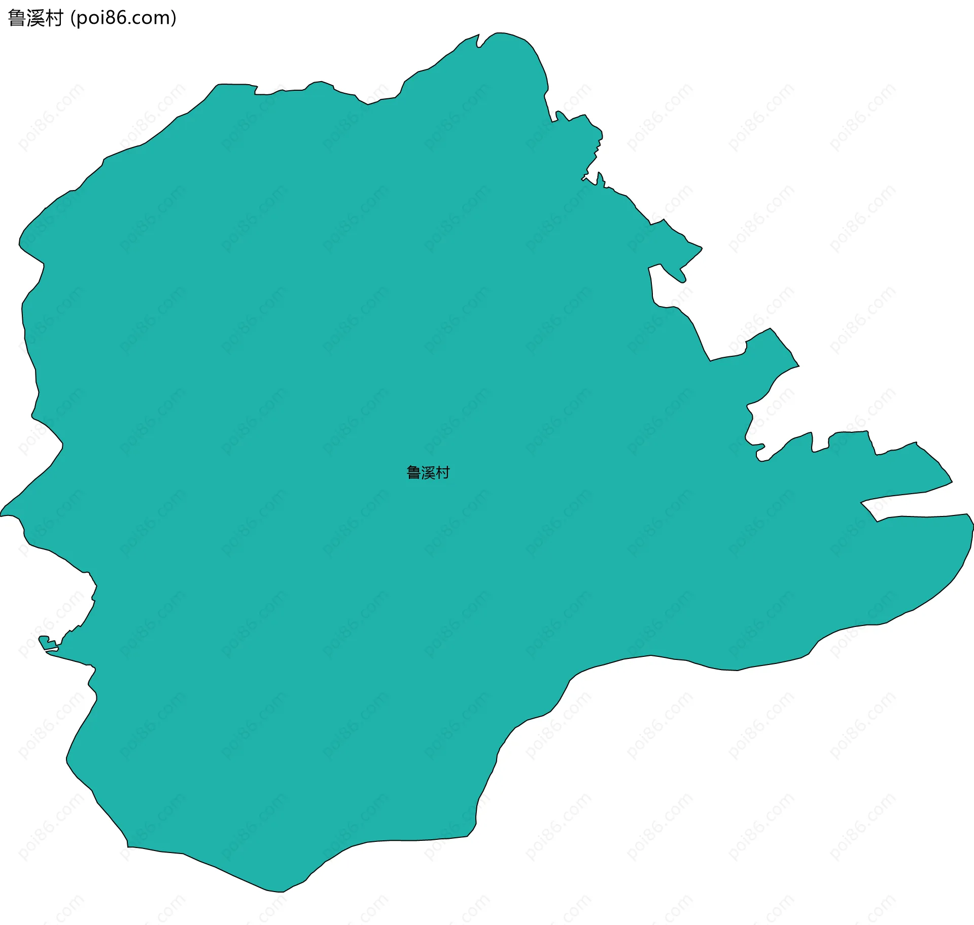 鲁溪村边界地图