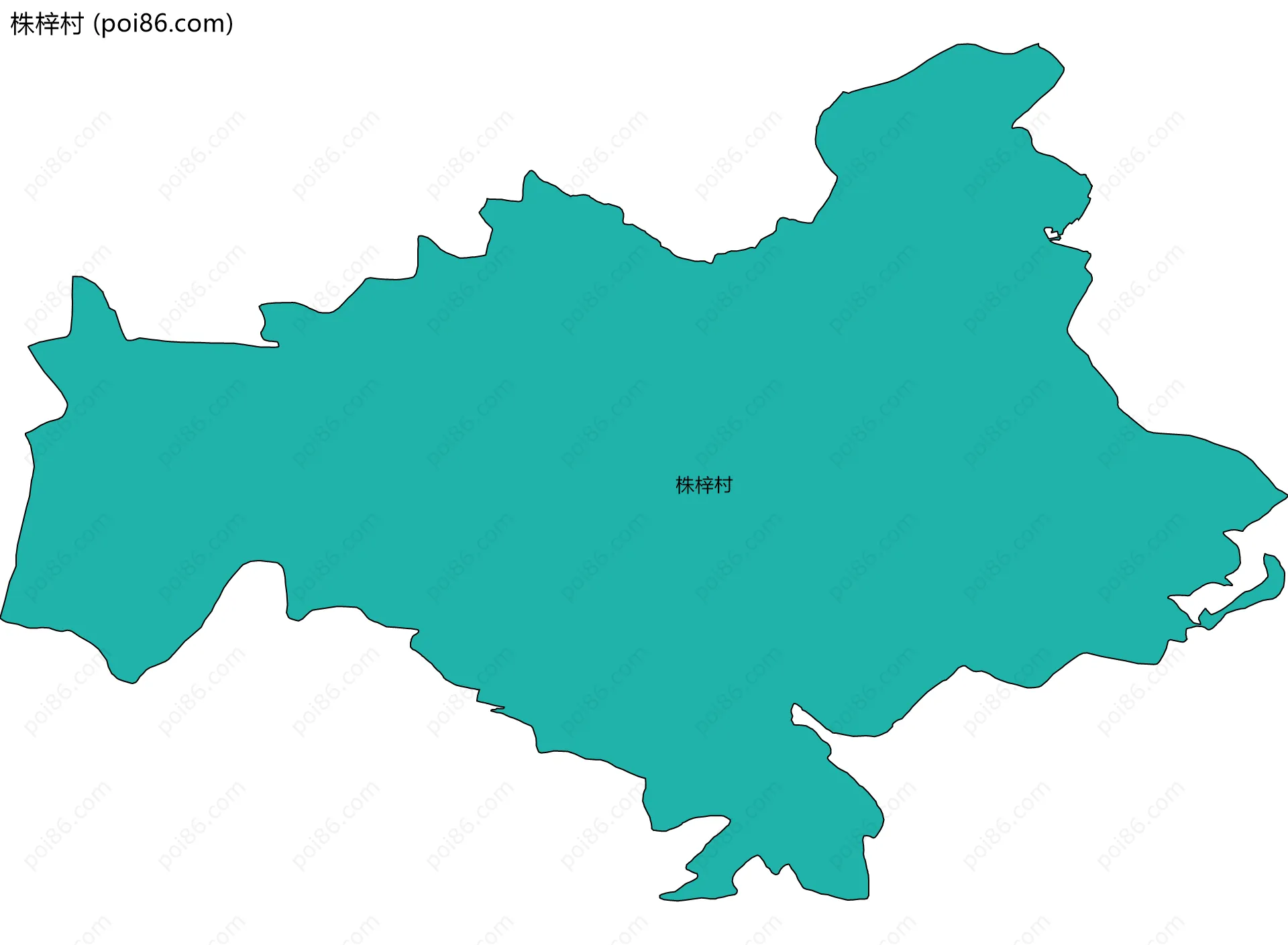 株梓村边界地图