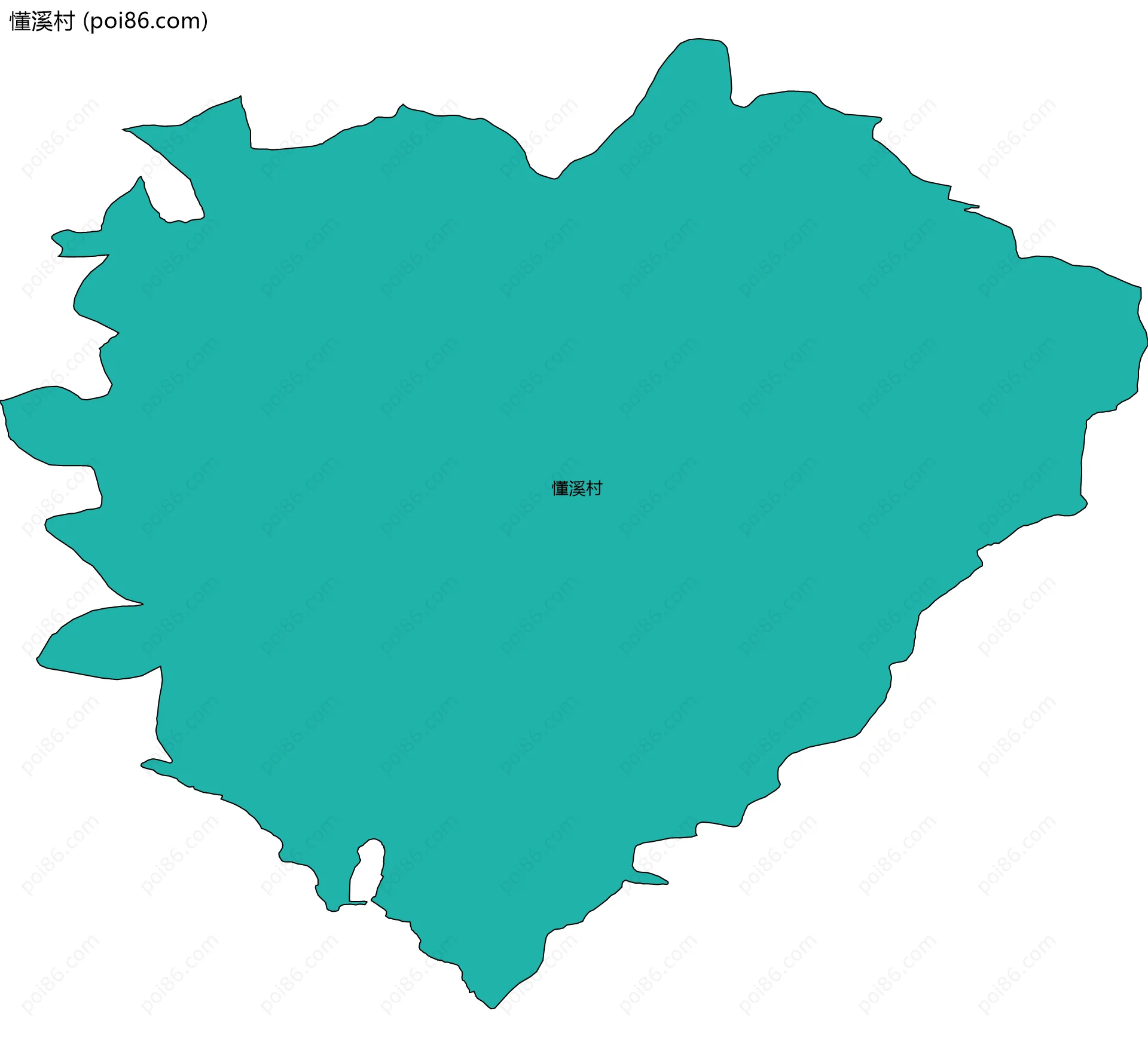 懂溪村边界地图