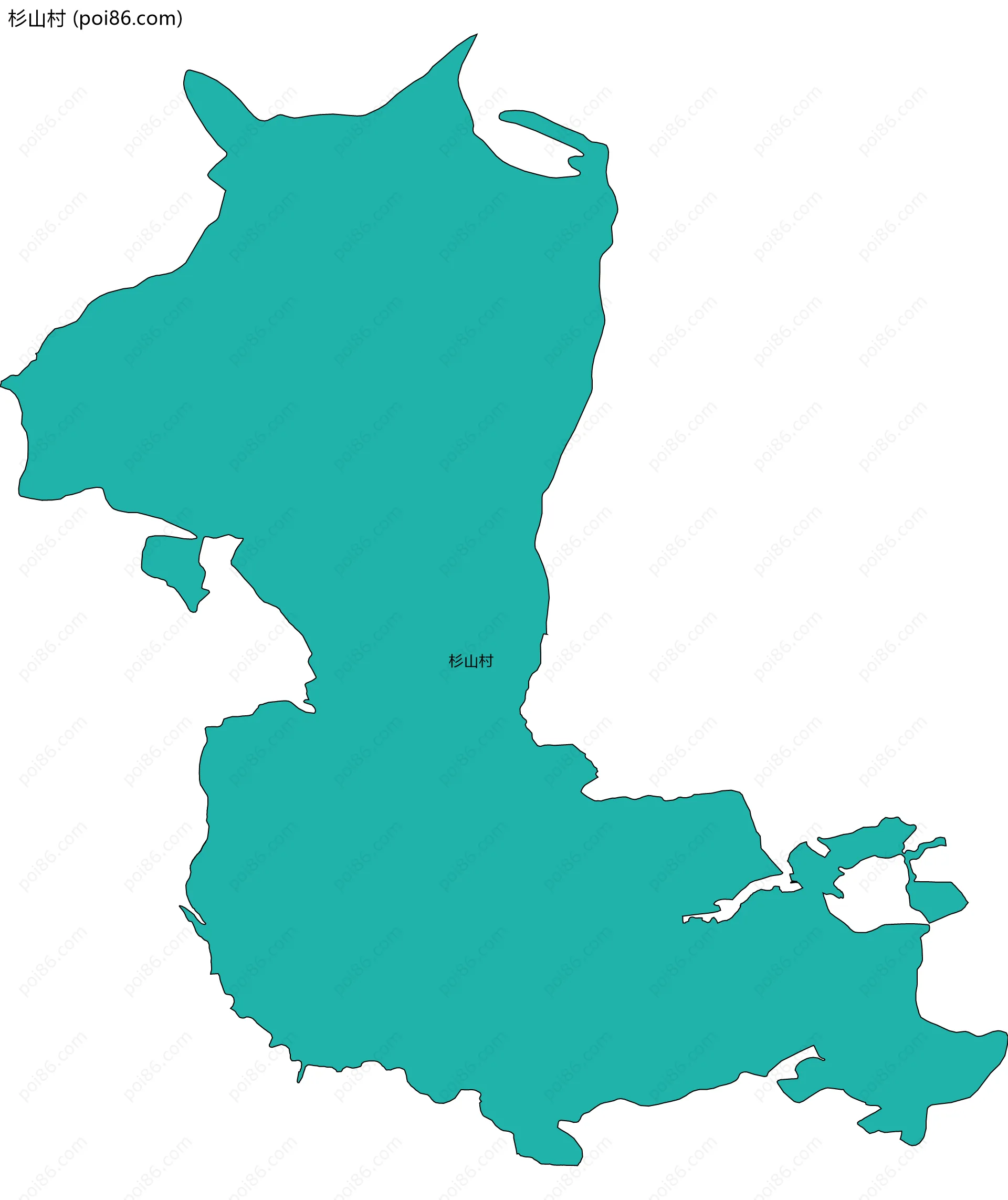 杉山村边界地图