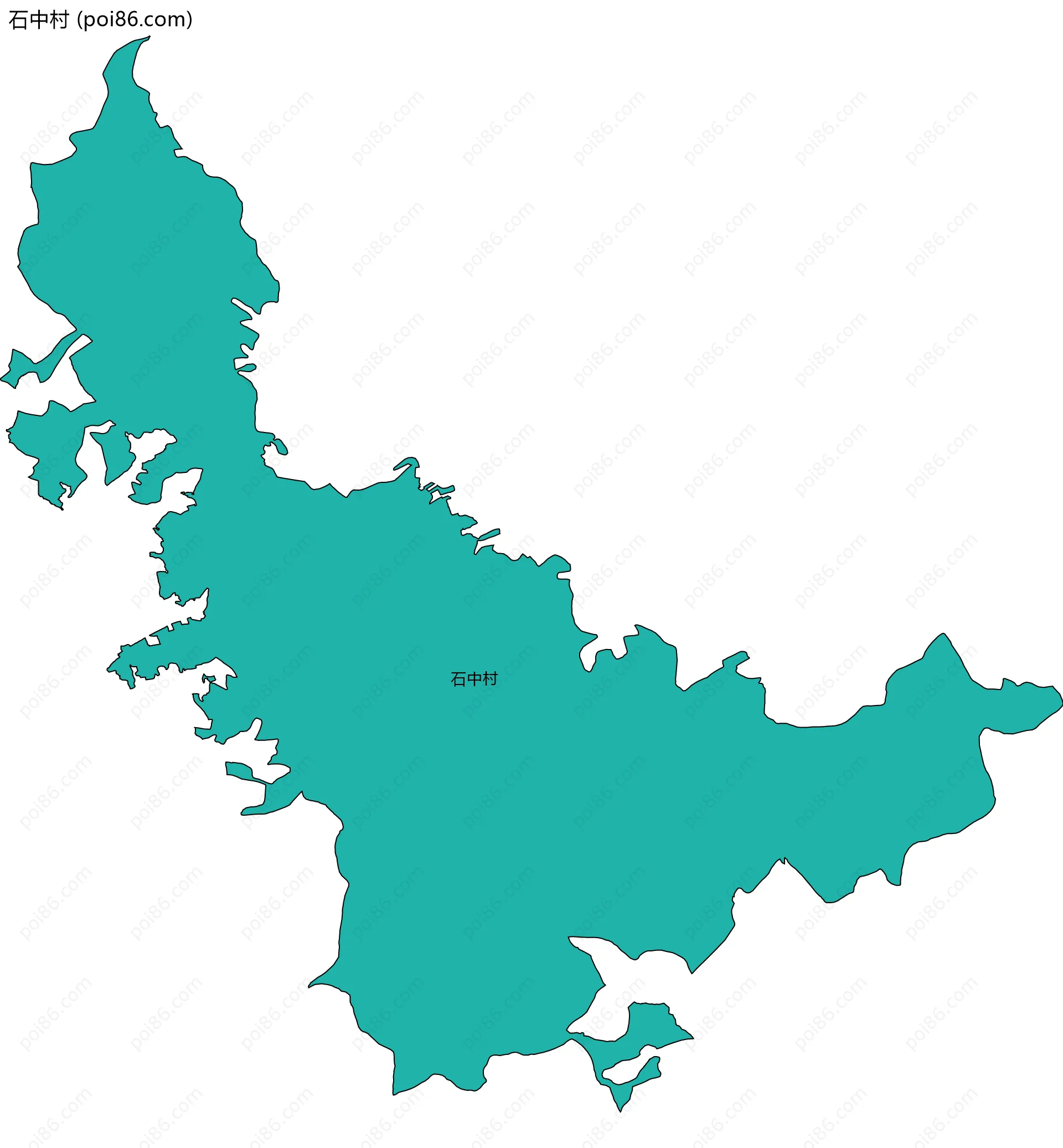 石中村边界地图