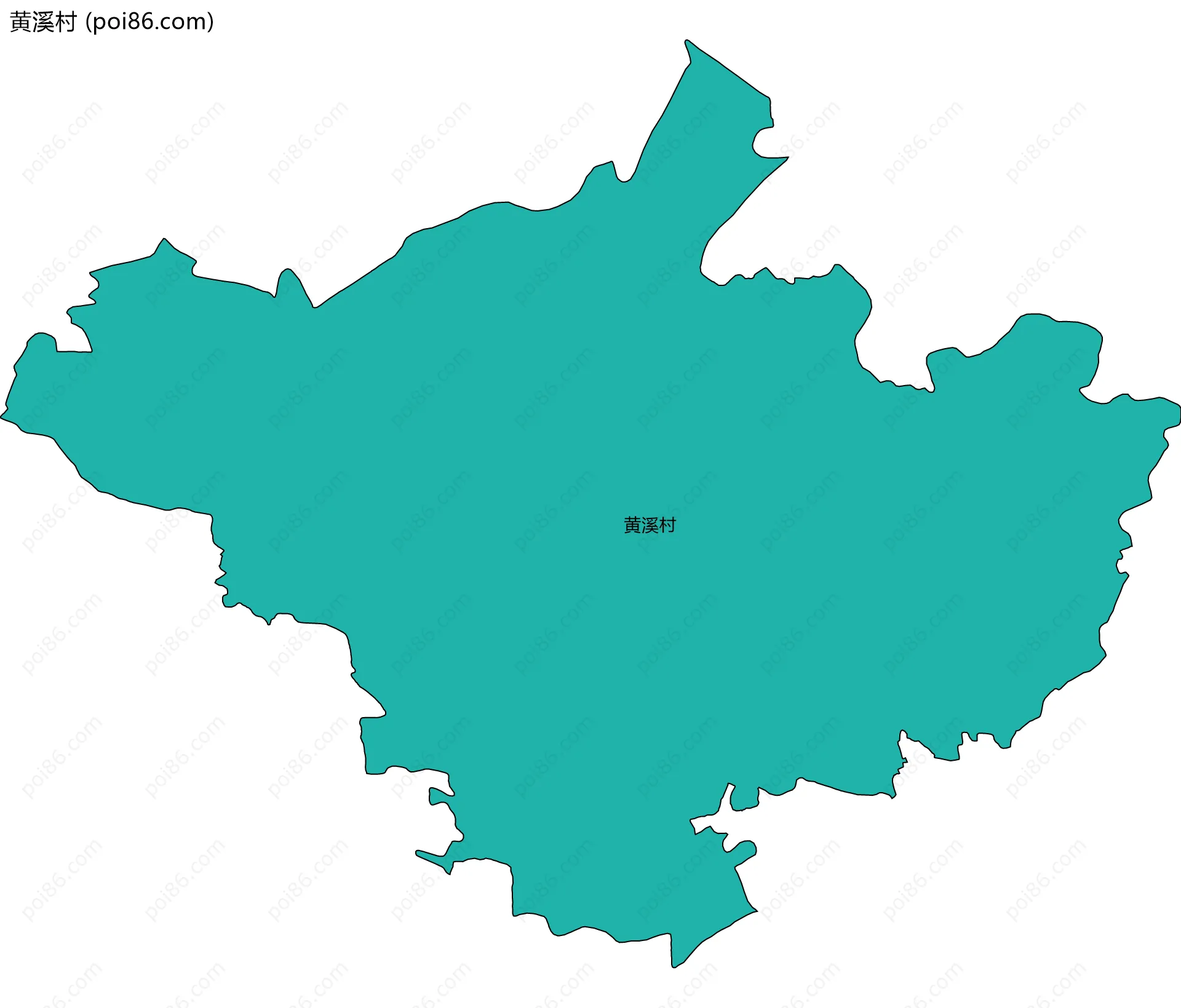 黄溪村边界地图