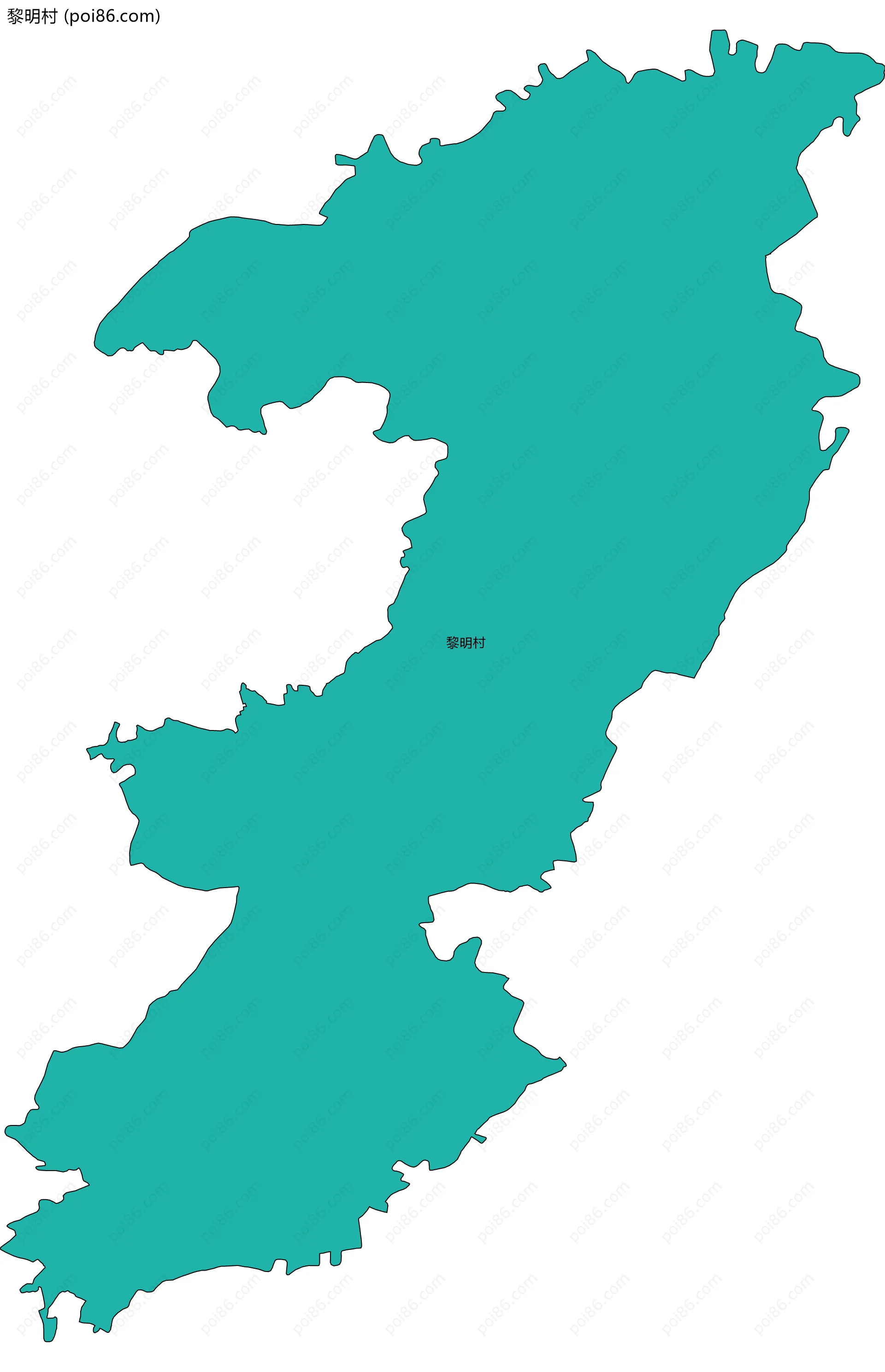 黎明村边界地图