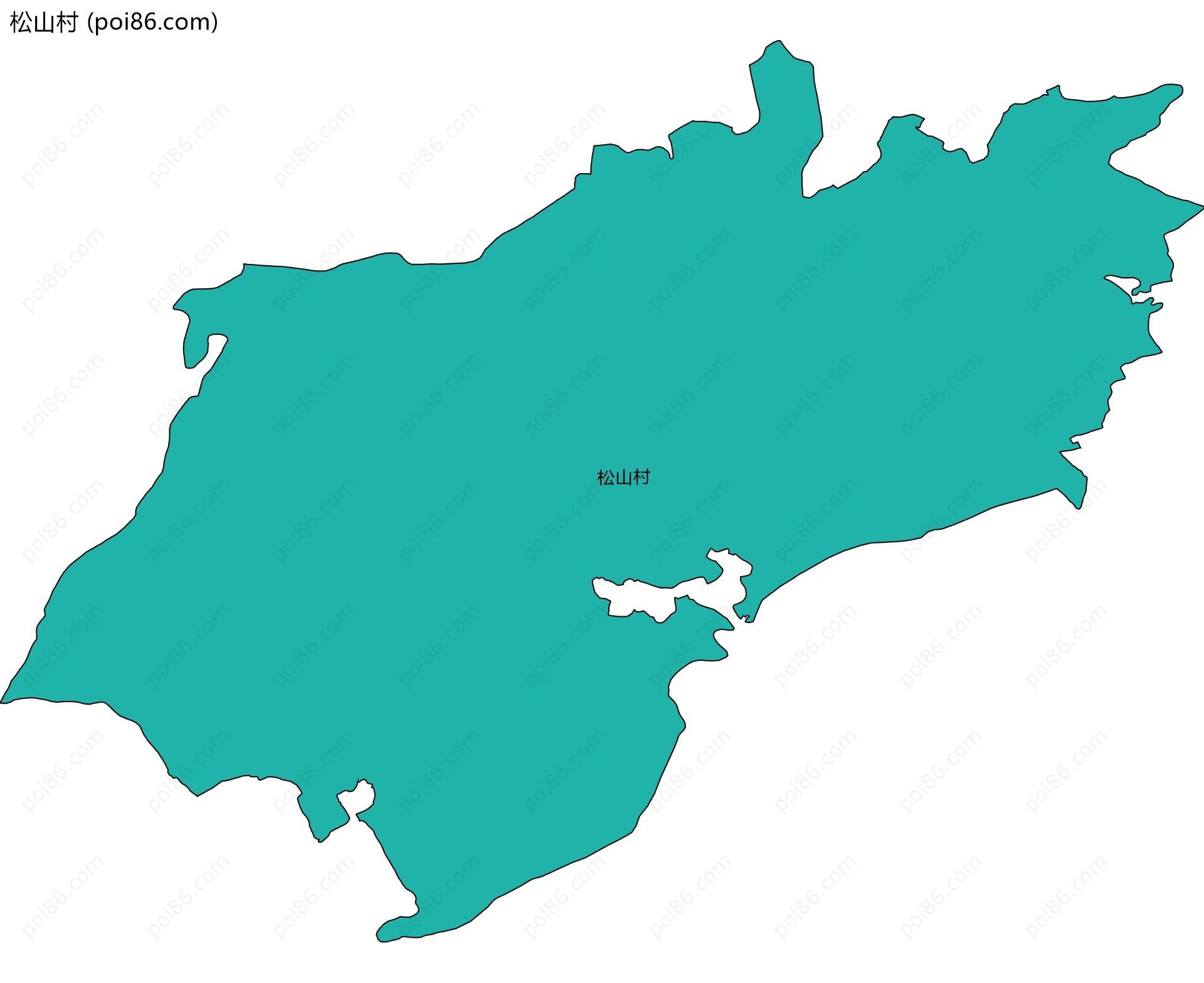 松山村边界地图