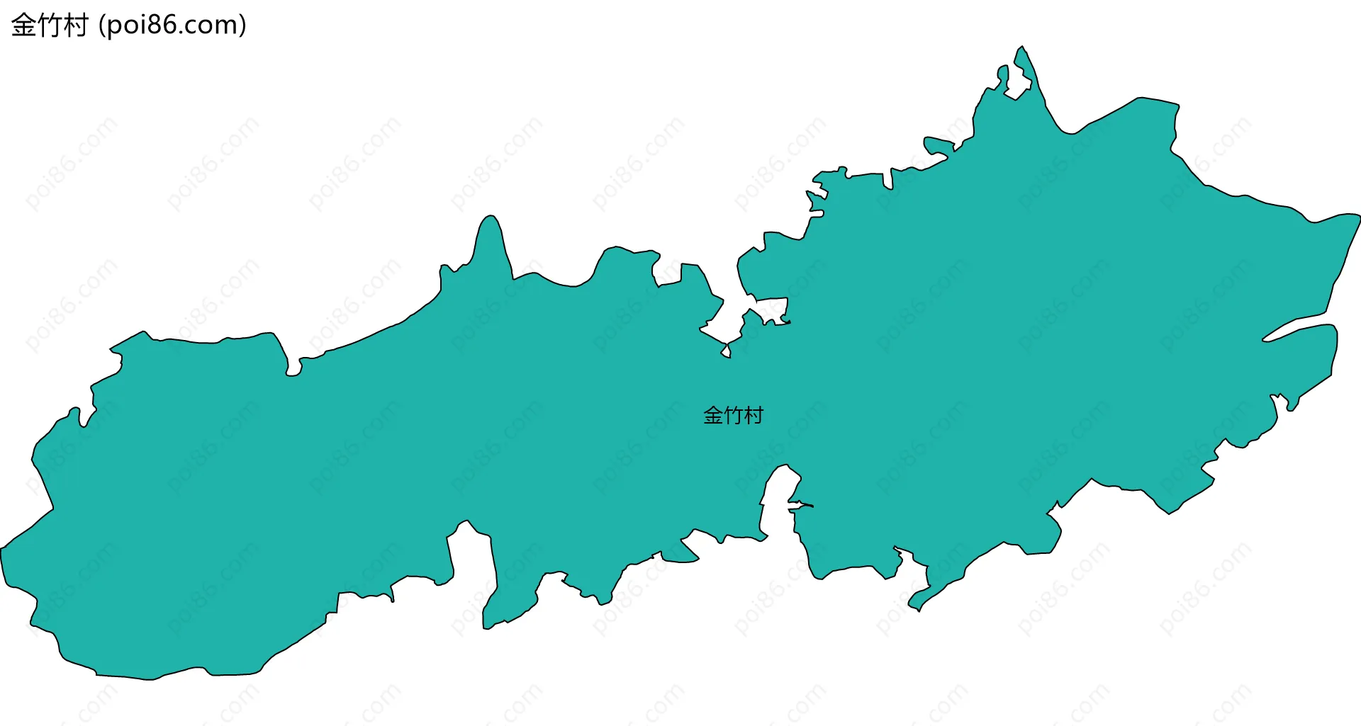 金竹村边界地图