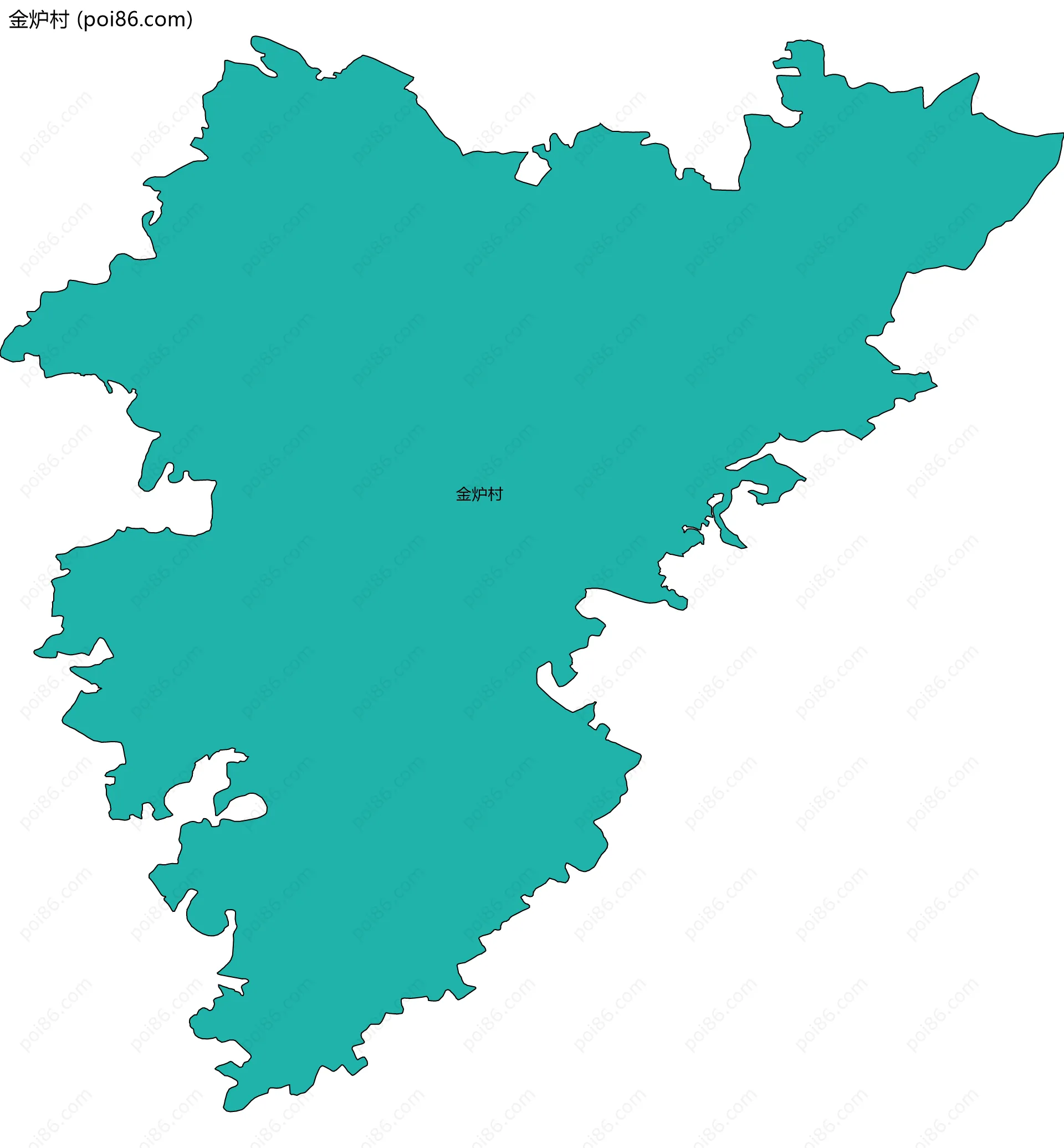 金炉村边界地图