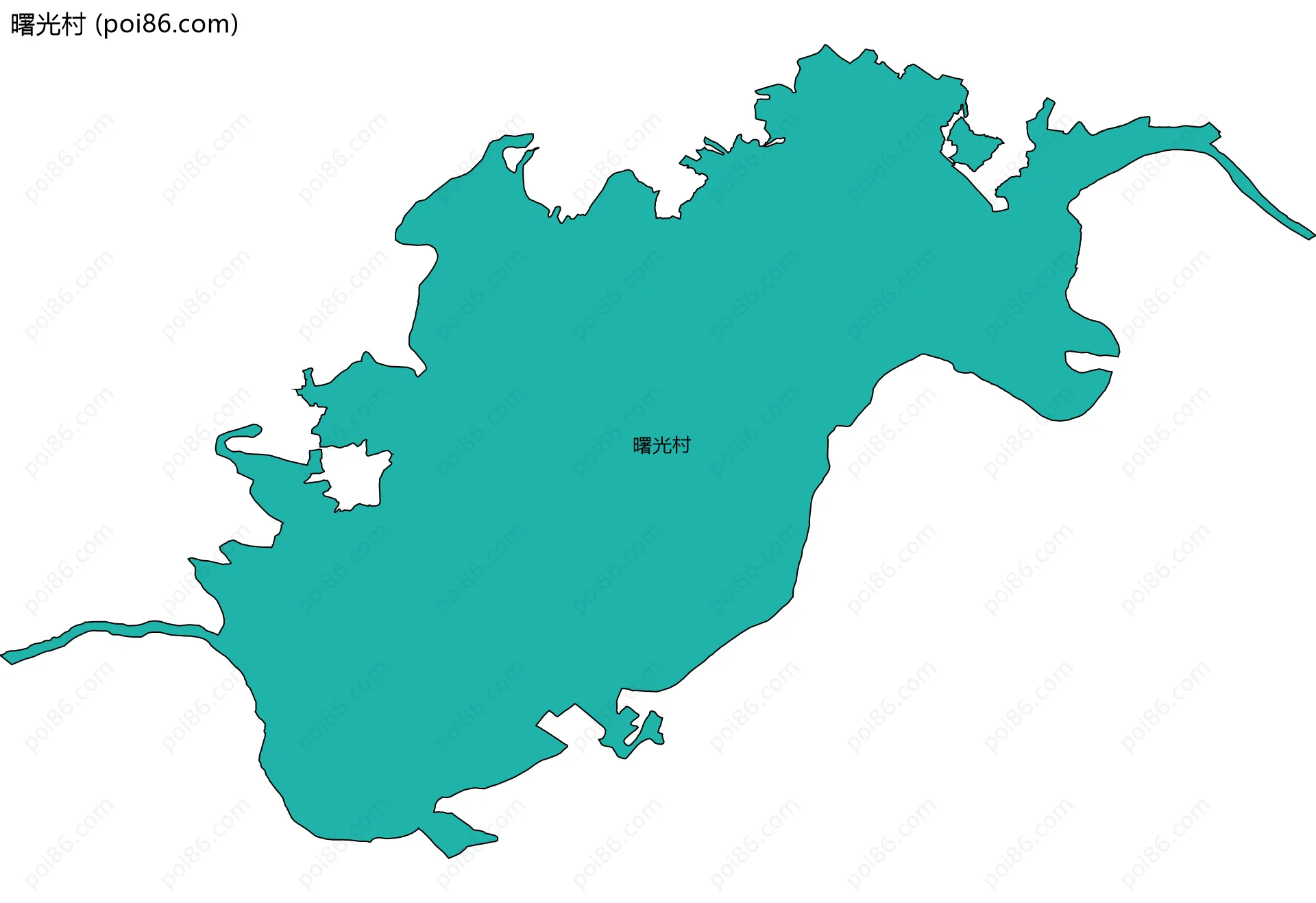 曙光村边界地图