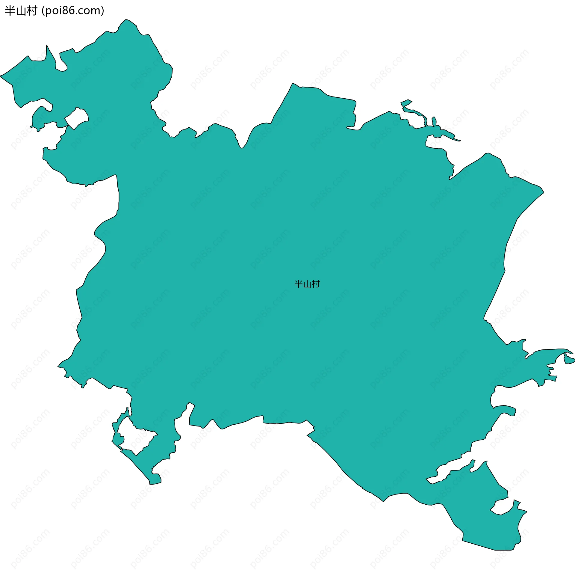 半山村边界地图
