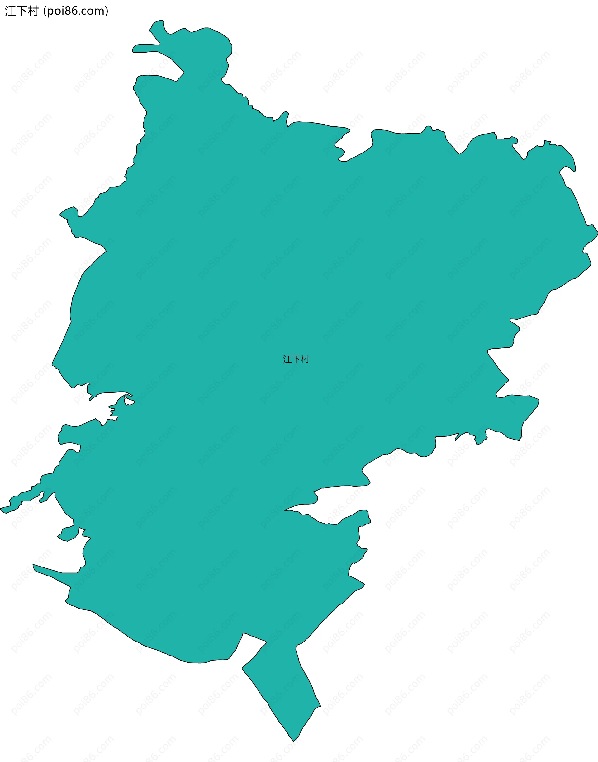 江下村边界地图