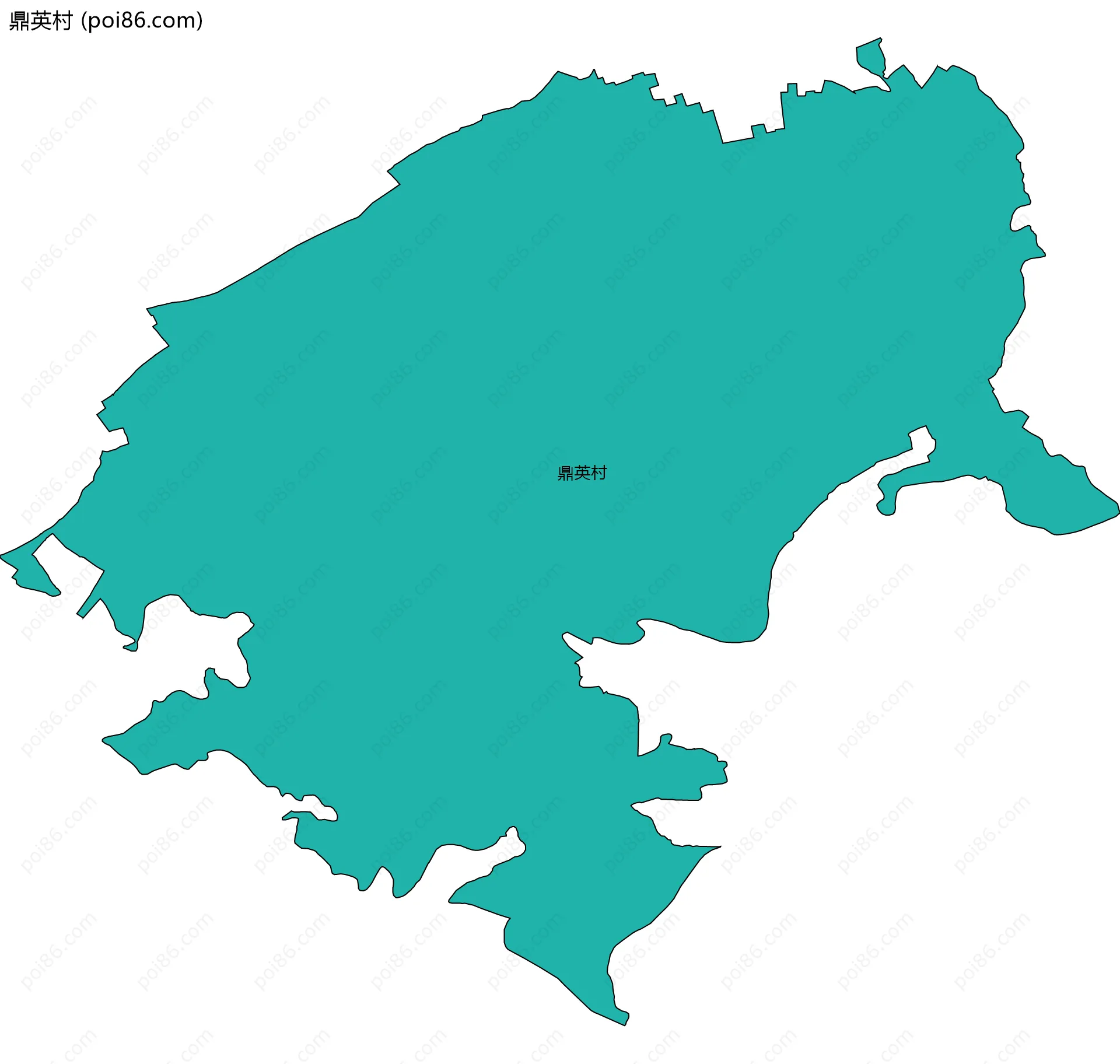 鼎英村边界地图