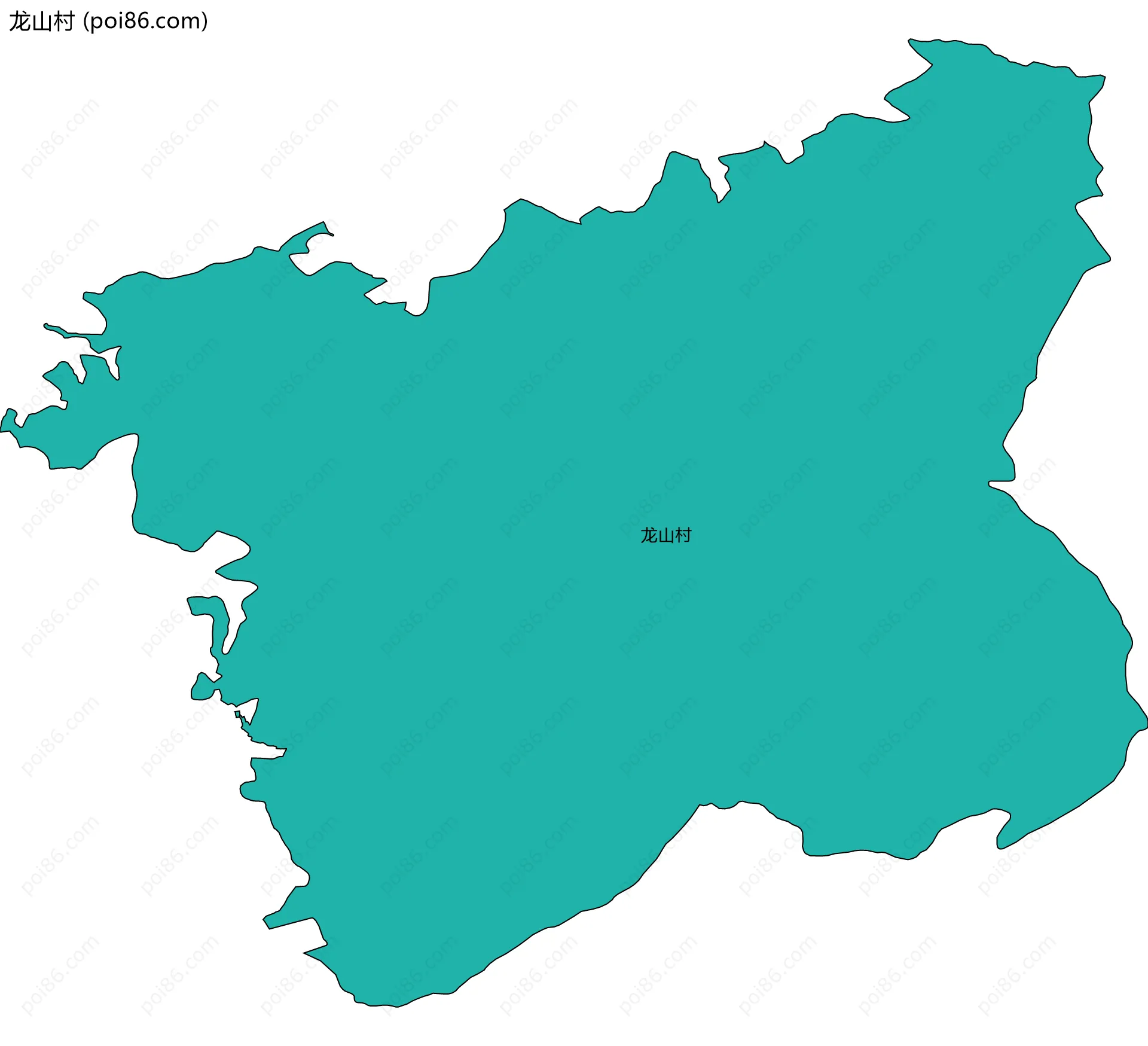龙山村边界地图