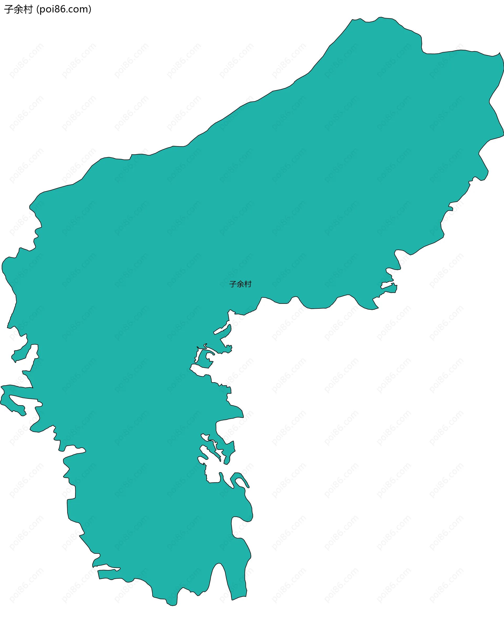 子余村边界地图