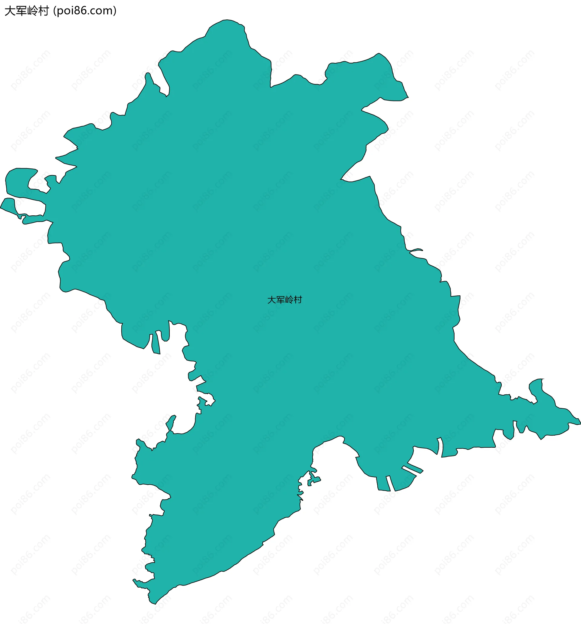 大军岭村边界地图