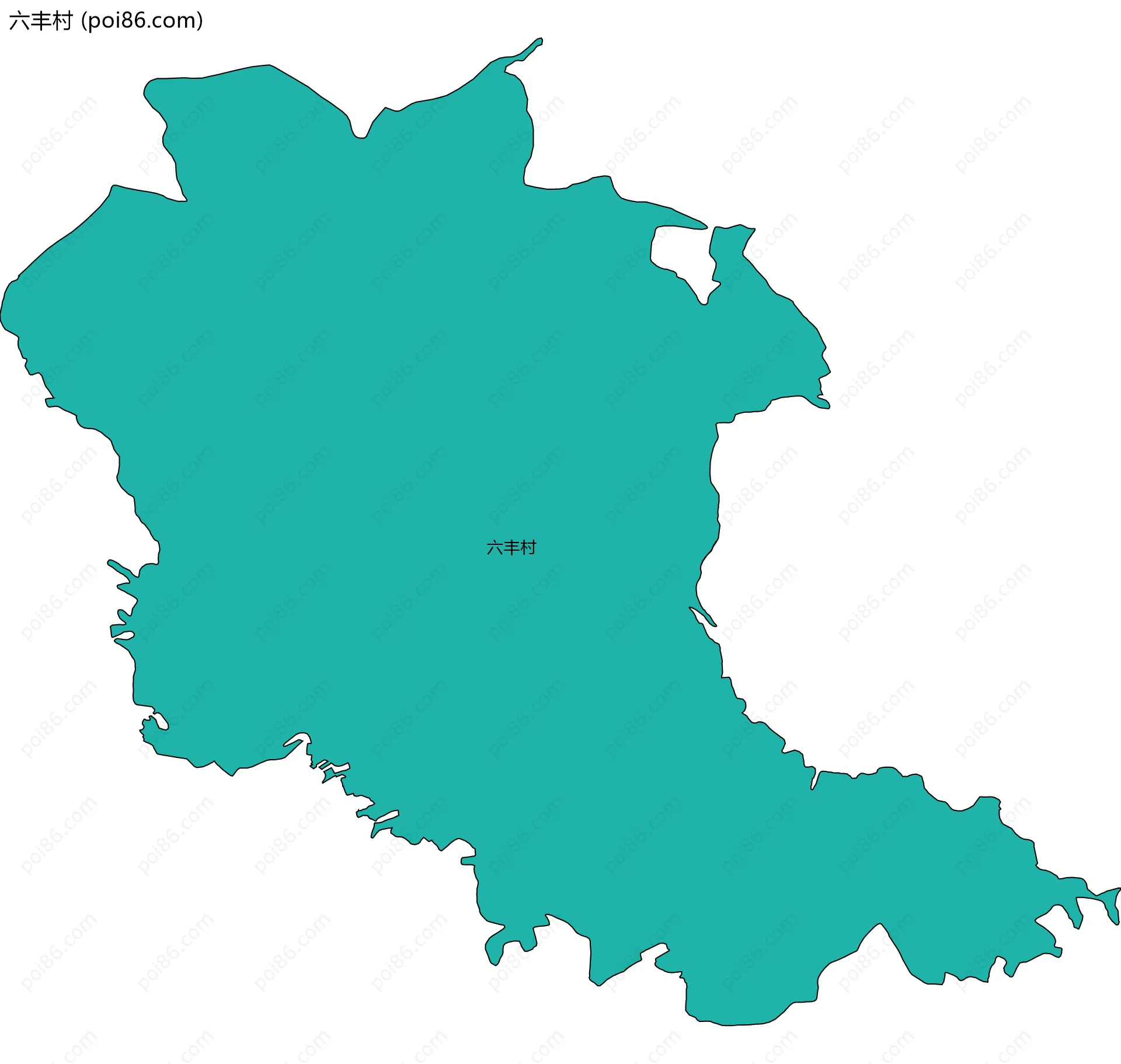 六丰村边界地图