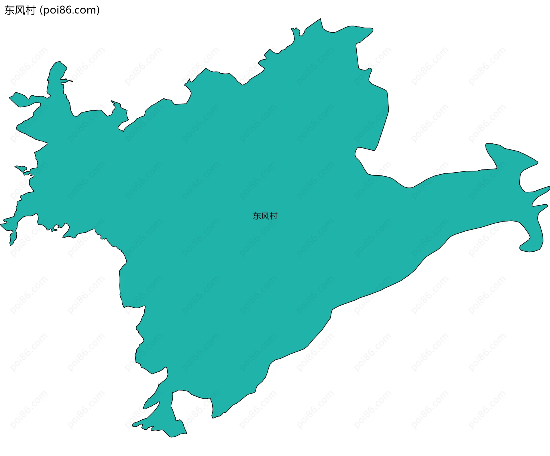 东风村边界地图