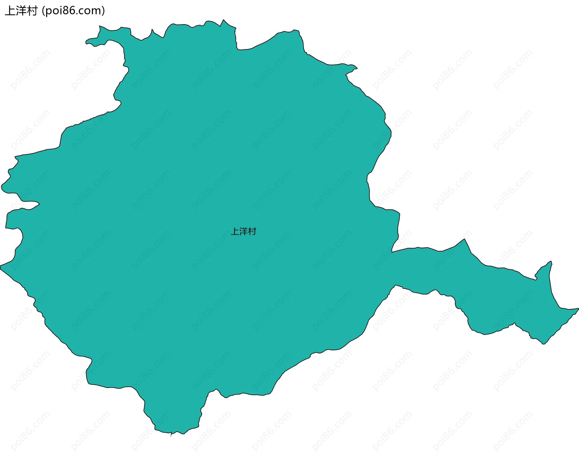上洋村边界地图